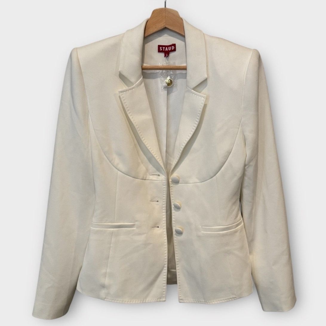 Staud STAUD Carson Paneled Stretch-Crepe Blazer Size Medium Size M / US 6-8 / IT 42-44 - 6 Thumbnail
