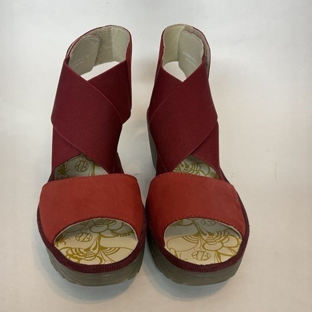 Fly London Fly London Mousse Leather Crossover Wedge Sandals Women 8.5 Size US 9 / IT 39 - 6 Thumbnail