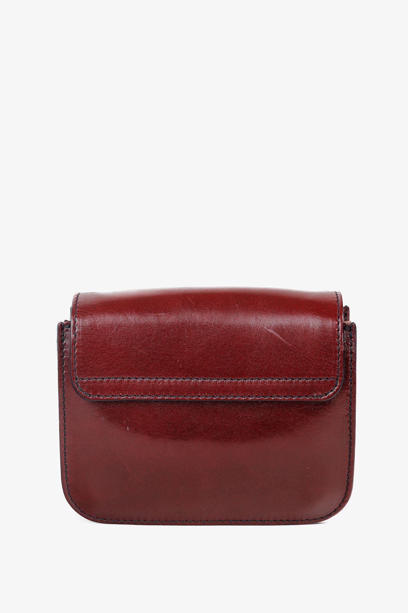 Burberry Burberry Burgundy Crossbody Mini Satchel Leather Bag Size ONE SIZE - 4 Thumbnail