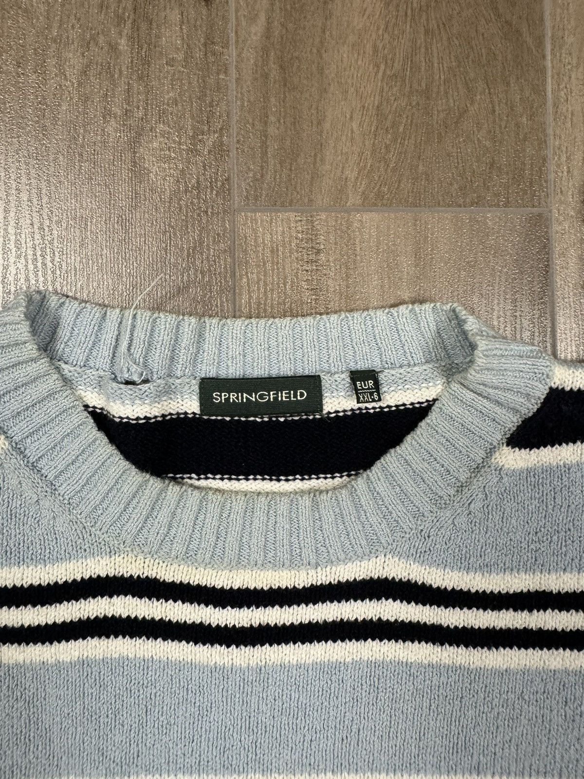 Vintage Vintage Blue striped sweater Size US L / EU 52-54 / 3 - 2 Thumbnail