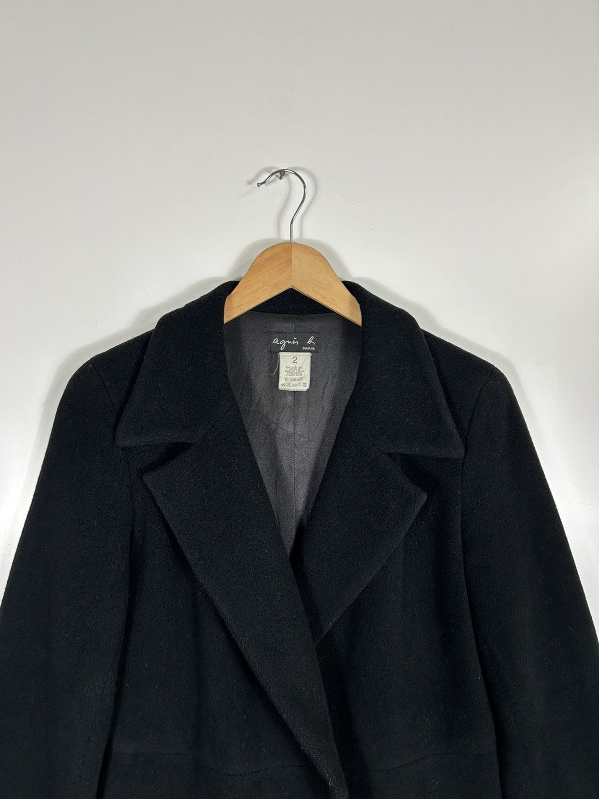 agnes b. ⚡️Vintage Agnes b. Wool Button Coat Jacket Size XS / US 0-2 / IT 36-38 - 4 Thumbnail
