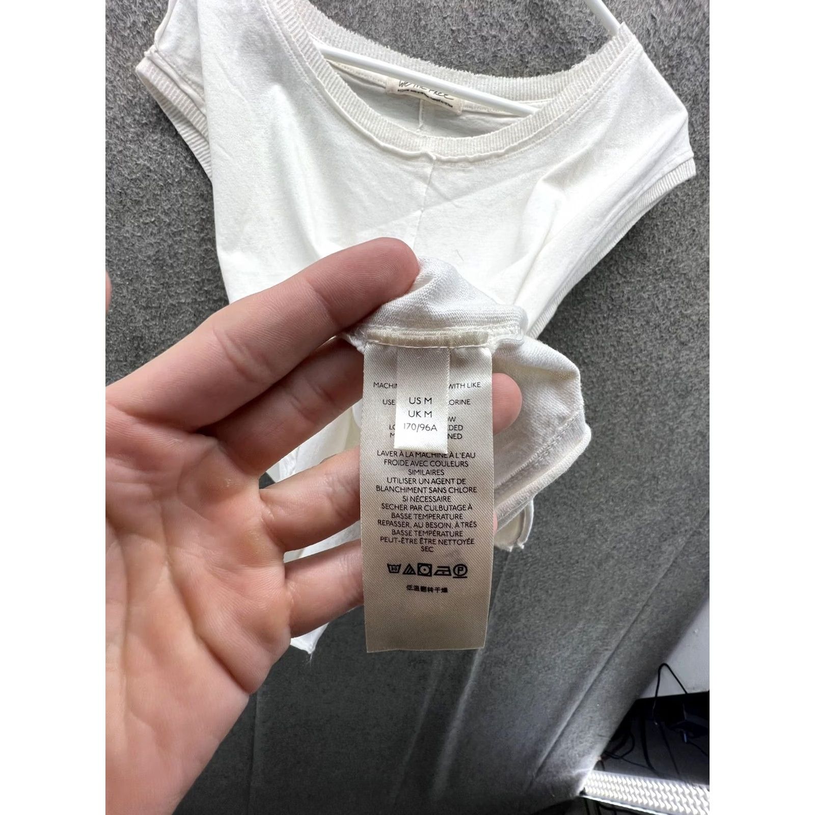 Free People We The Free Tank Top Womens Medium White Sleeveless Jersey Cropped Top Size M / US 6-8 / IT 42-44 - 4 Thumbnail