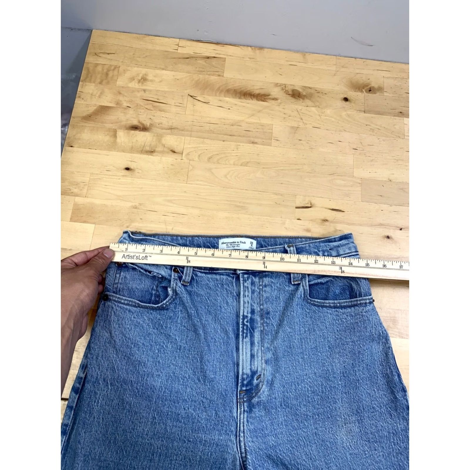 Abercrombie & Fitch Abercrombie & Fitch Jeans 29 Straight 90s Bohemian Love 5-Pocket Denim Blue Womens VINTAGE not used? Size 29" - 6 Thumbnail