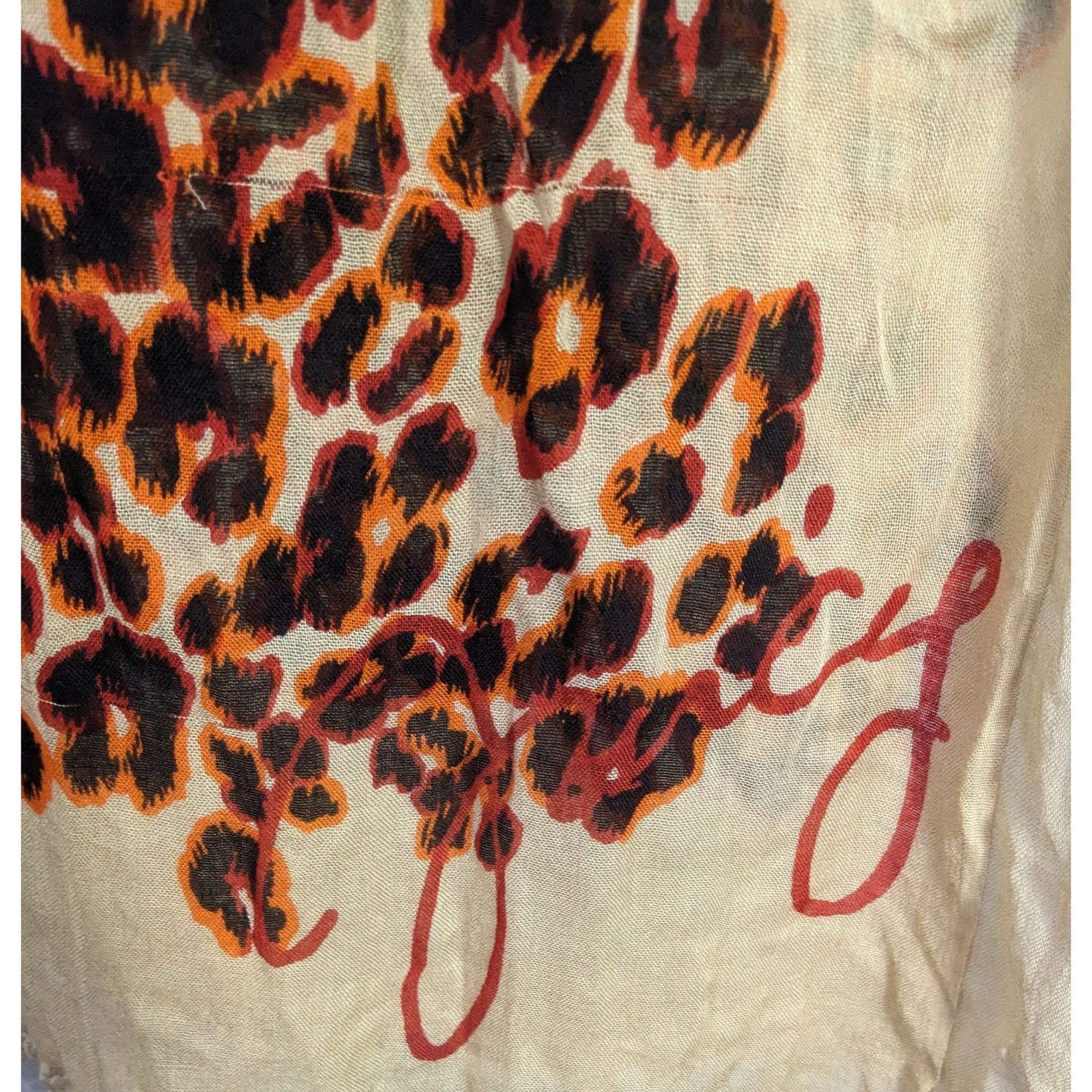 Juicy Couture Juicy Couture Leopard Print Lightweight Scarf 33x79 Inches B Size ONE SIZE - 9 Thumbnail