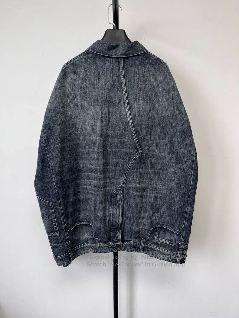 Balenciaga Balenciaga Distressed Single Breasted Pocket Denim Jacket Size US S / EU 44-46 / 1 - 3 Thumbnail