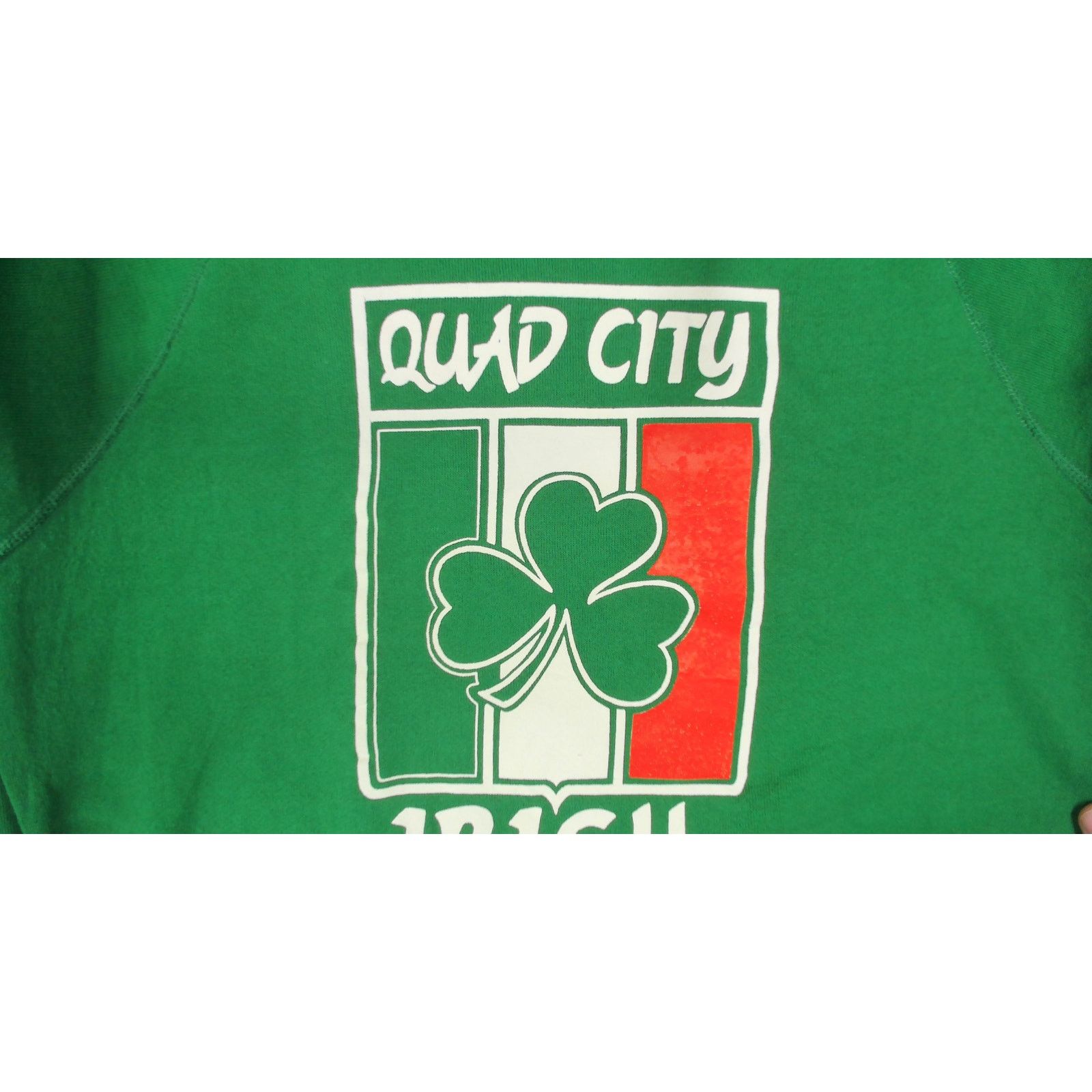 Lee Lee | Vintage 90s Quad City Irish Blank Raglan Sweatshirt Size US L / EU 52-54 / 3 - 10 Thumbnail