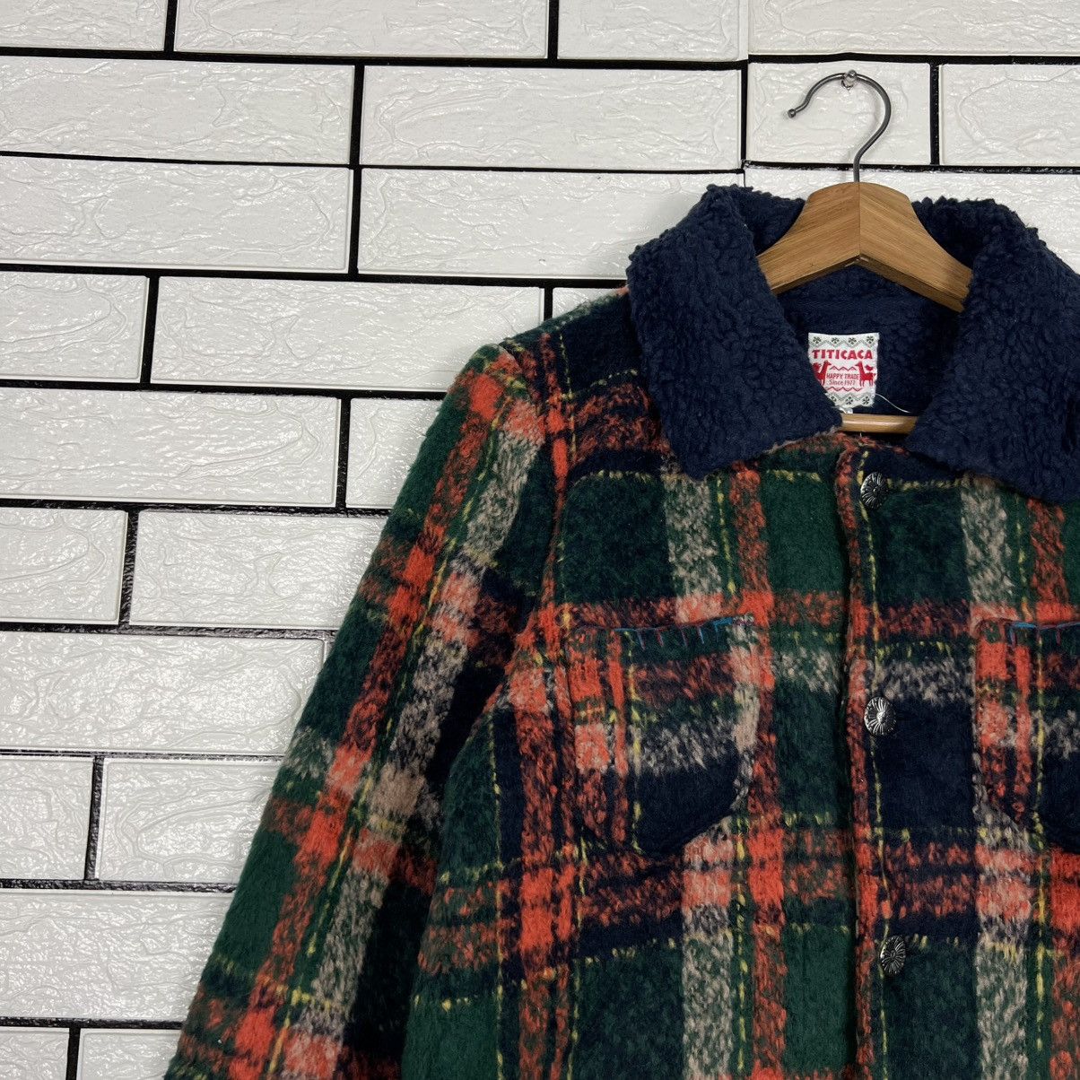 Japanese Brand NWT TITICACA Colorful Checked Fleece Jacket #4128-C188 Size US S / EU 44-46 / 1 - 3 Thumbnail