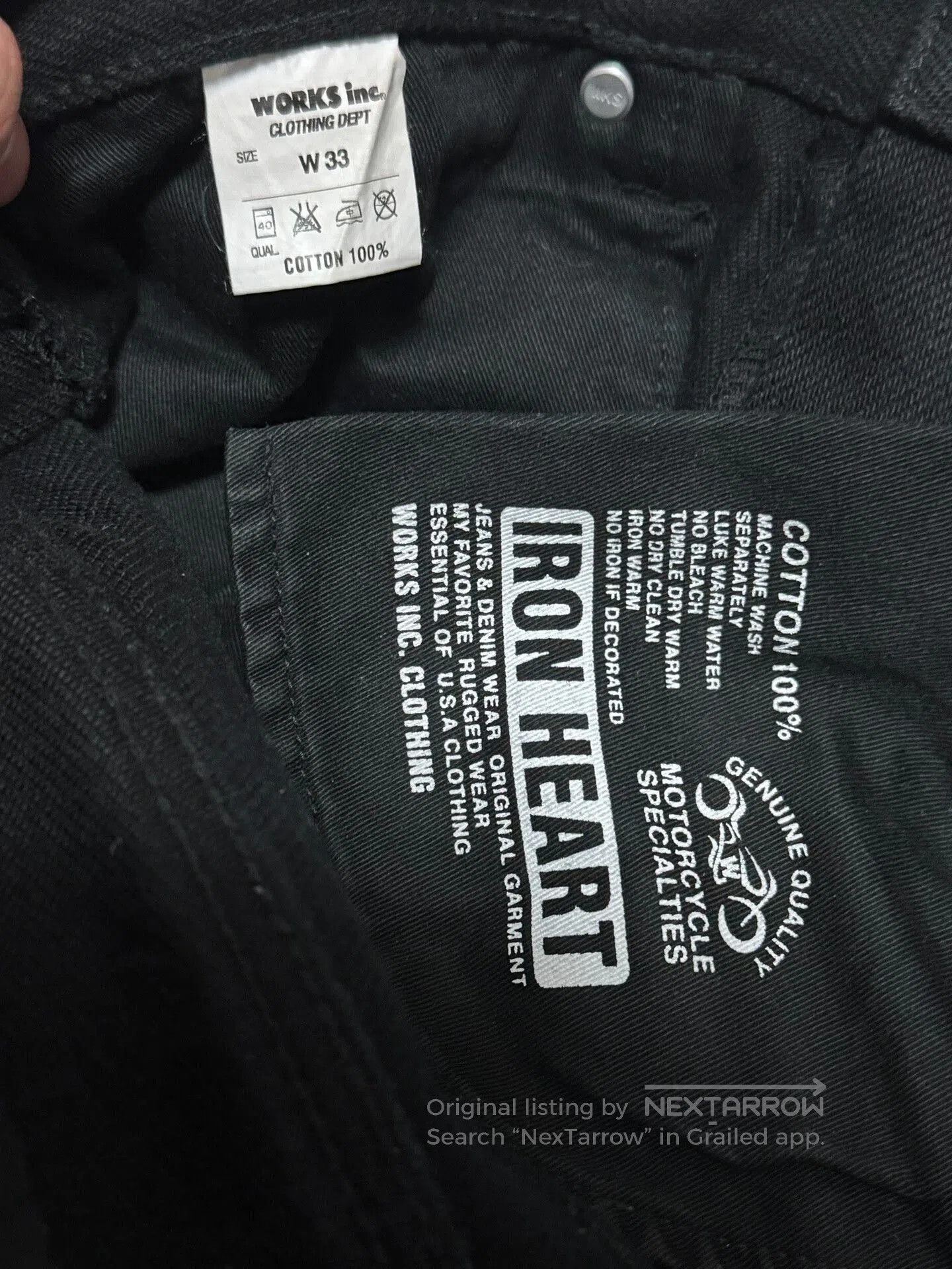 Iron Heart Iron Heart Black Denim Pants 9555z. Size US 33 - 7 Thumbnail