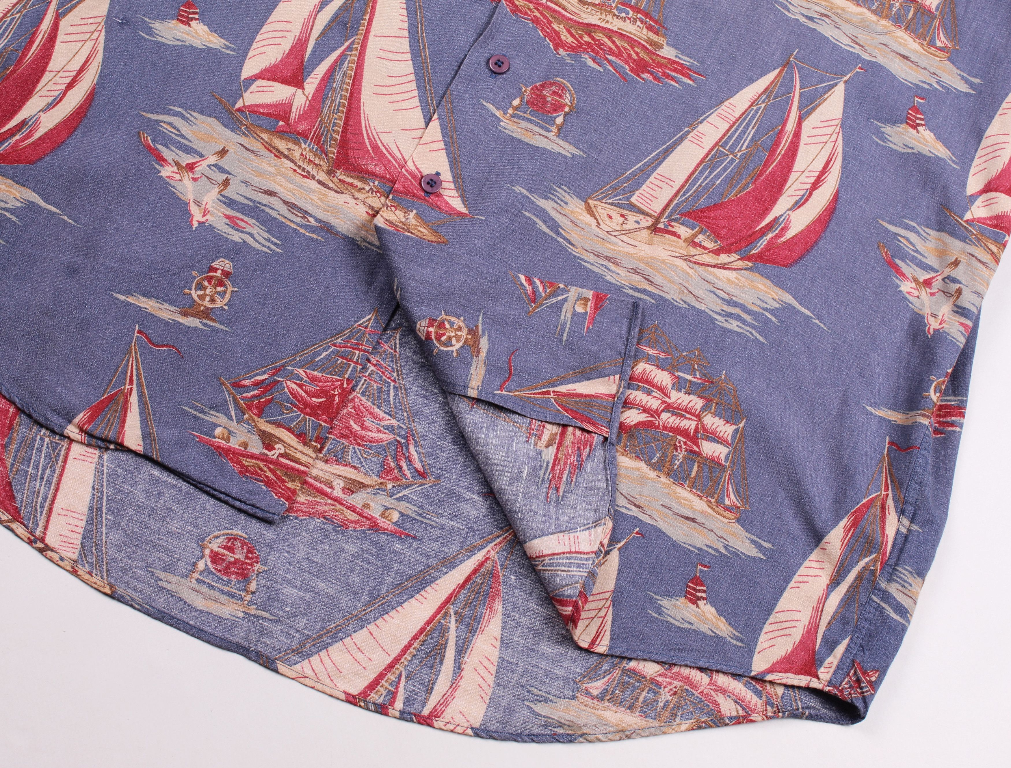 Vintage Vintage John Langford Printed Yacht Short Sleeve Shirt Size US XL / EU 56 / 4 - 4 Thumbnail