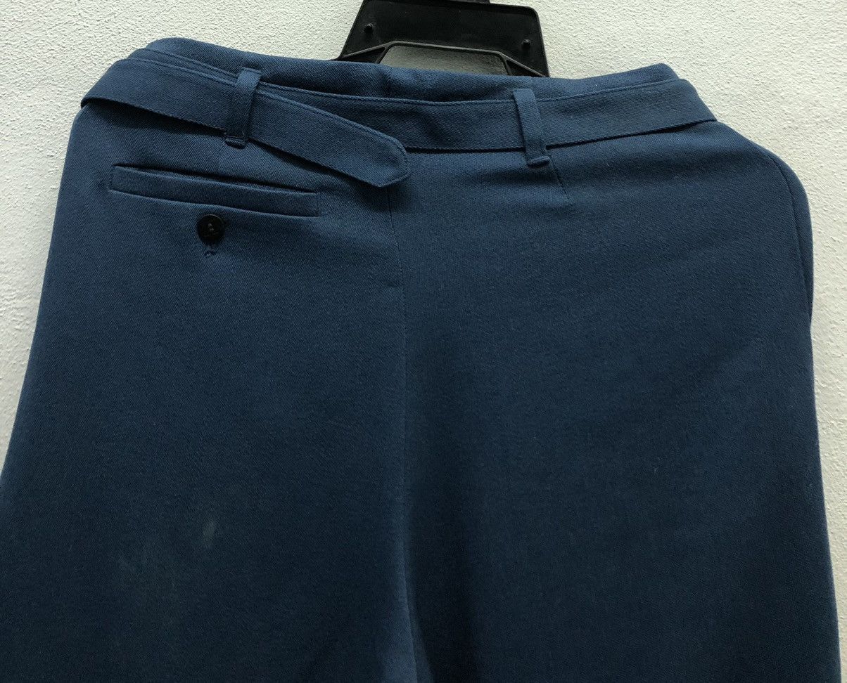 Vintage LIFE WITH FLOWERS Wool Wide-Leg Pants - Navy Blue (Size 1) Size US 28 / EU 44 - 4 Thumbnail