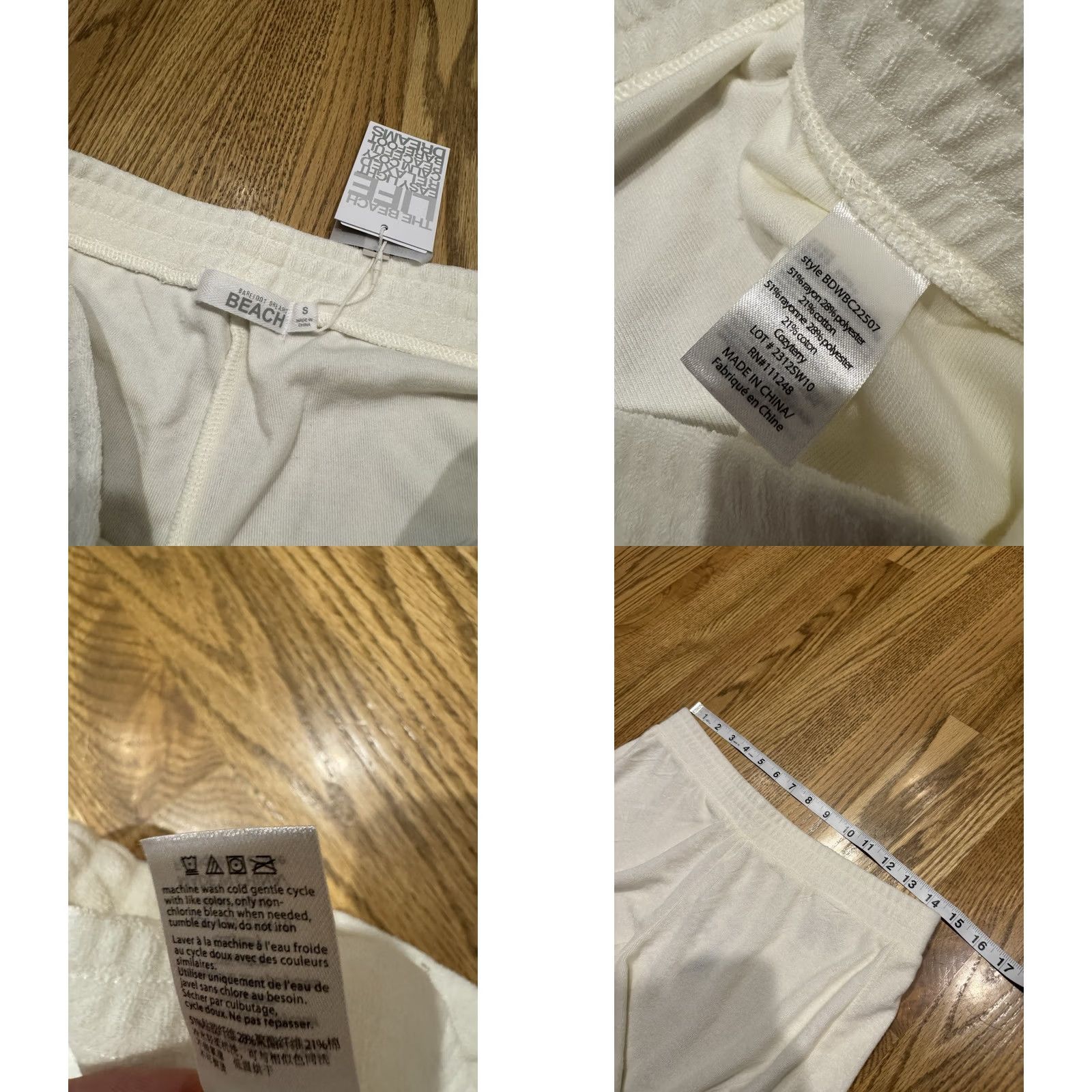 Vintage VINTAGE? No. Barefoot Dreams Shirt Shorts Set Mens S White Beach Lounge Button-Up Short Sleeve Button-Down Dream NWT Size US S / EU 44-46 / 1 - 9 Thumbnail