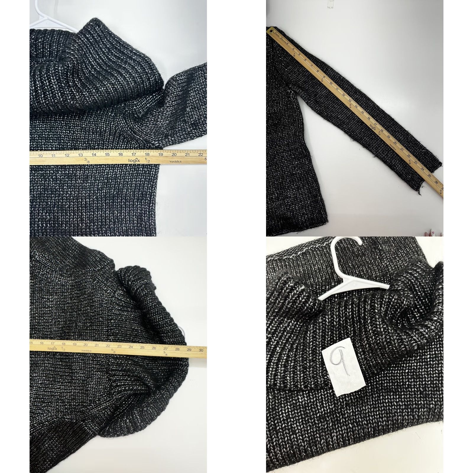 Vintage Bass Sweater Size Medium Gray Shimmer Long Sleeve Cowl Neck Womens Pullover Knit Casual Vintage: No Size M / US 6-8 / IT 42-44 - 8 Thumbnail