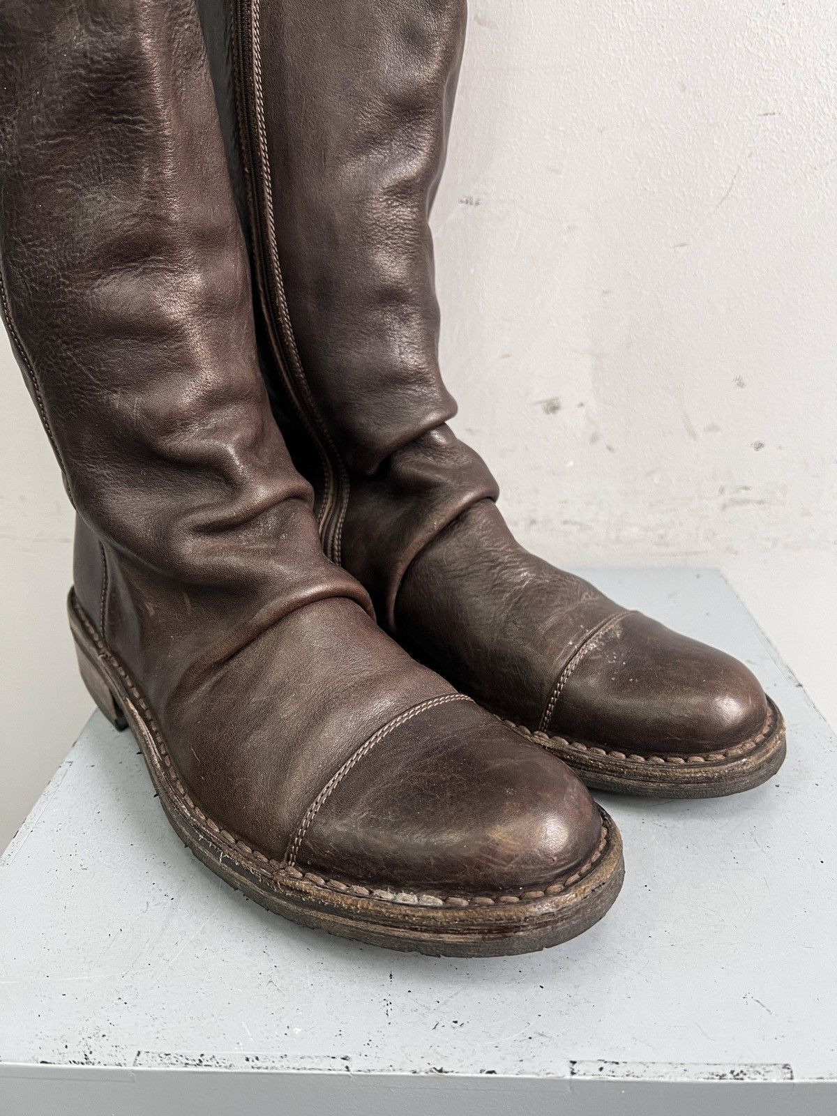 14th Addiction 14th addiction style tall leather boots y2k handmade style Size US 8 / IT 38 - 13 Thumbnail