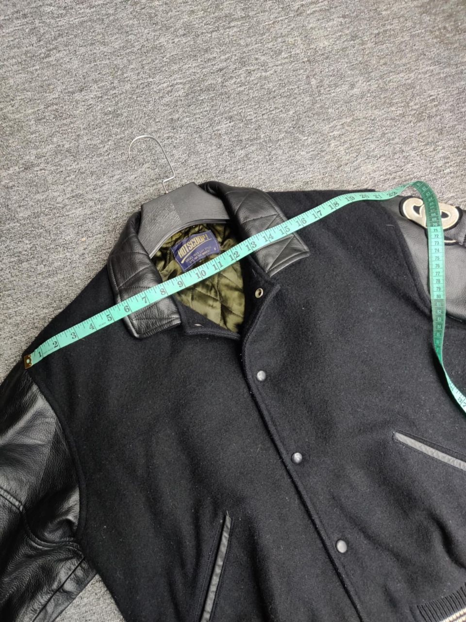 Japanese Brand Vintage 90s Hotscoop Wool Varsity Leather Jacket Size US L / EU 52-54 / 3 - 15 Thumbnail