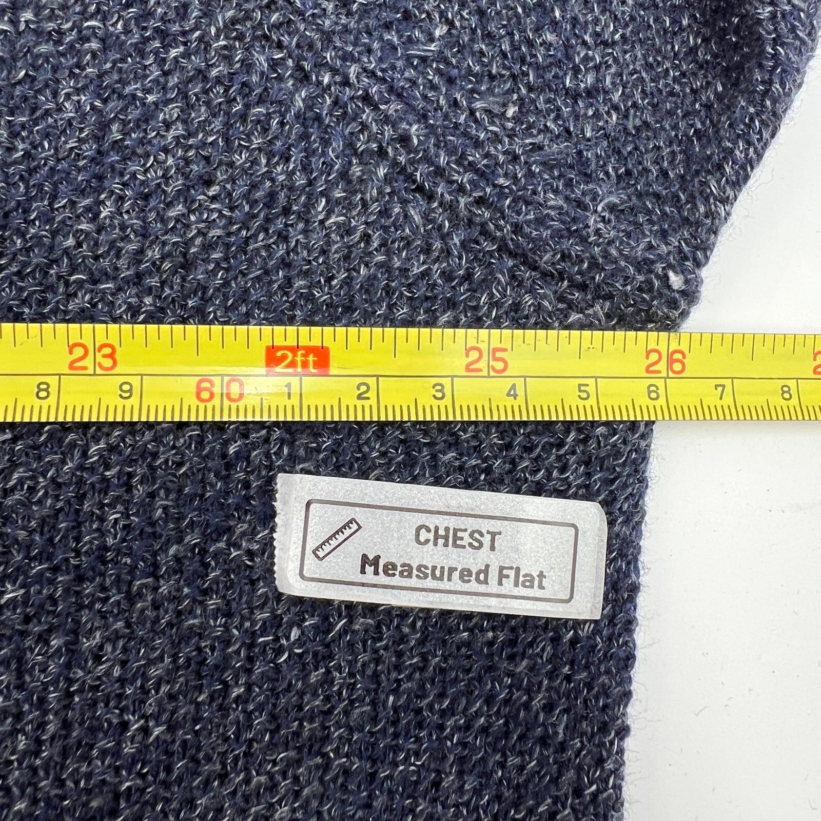 Billy Reid Billy Reid Seed Stitch Linen & Wool Crewneck Sweater Navy Size US XXL / EU 58 / 5 - 5 Thumbnail