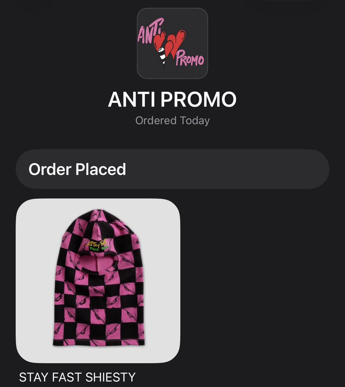 Chrome Hearts MATTY BOY STAY FAST SHIESTY PINK Size ONE SIZE - 4 Thumbnail