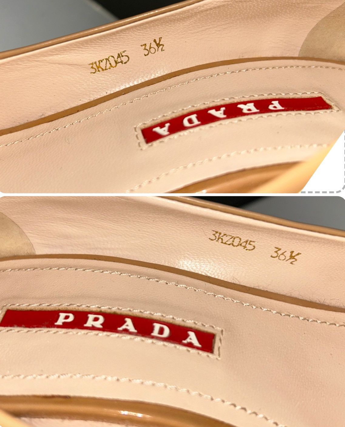Prada Prada Espadrilles Nude Patent Leather Peep-Toe Wedges s 36.5 Size US 6.5 / IT 36.5 - 4 Thumbnail