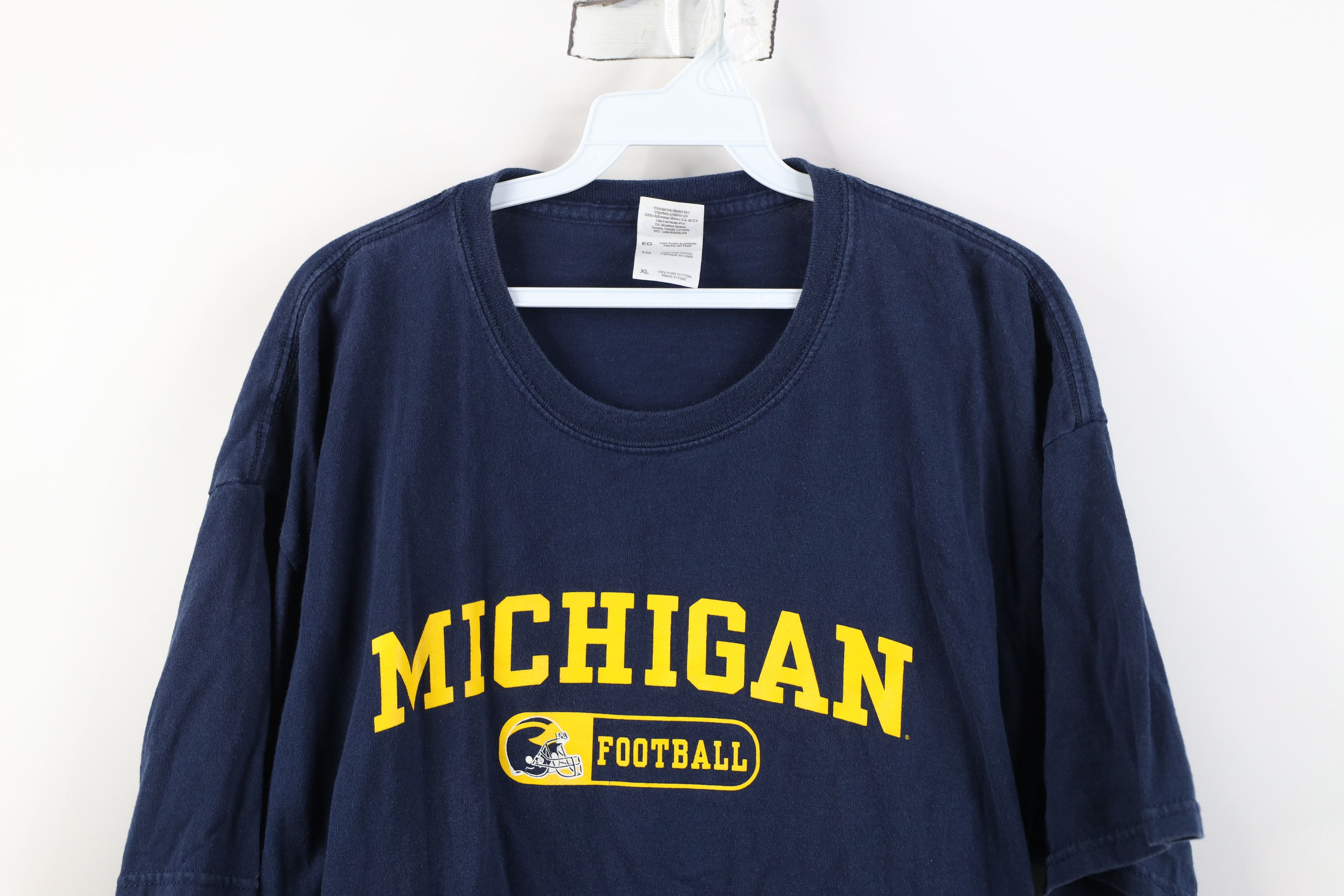 Vintage Vintage 90s University of Michigan Short Sleeve T-Shirt Size US XL / EU 56 / 4 - 2 Thumbnail