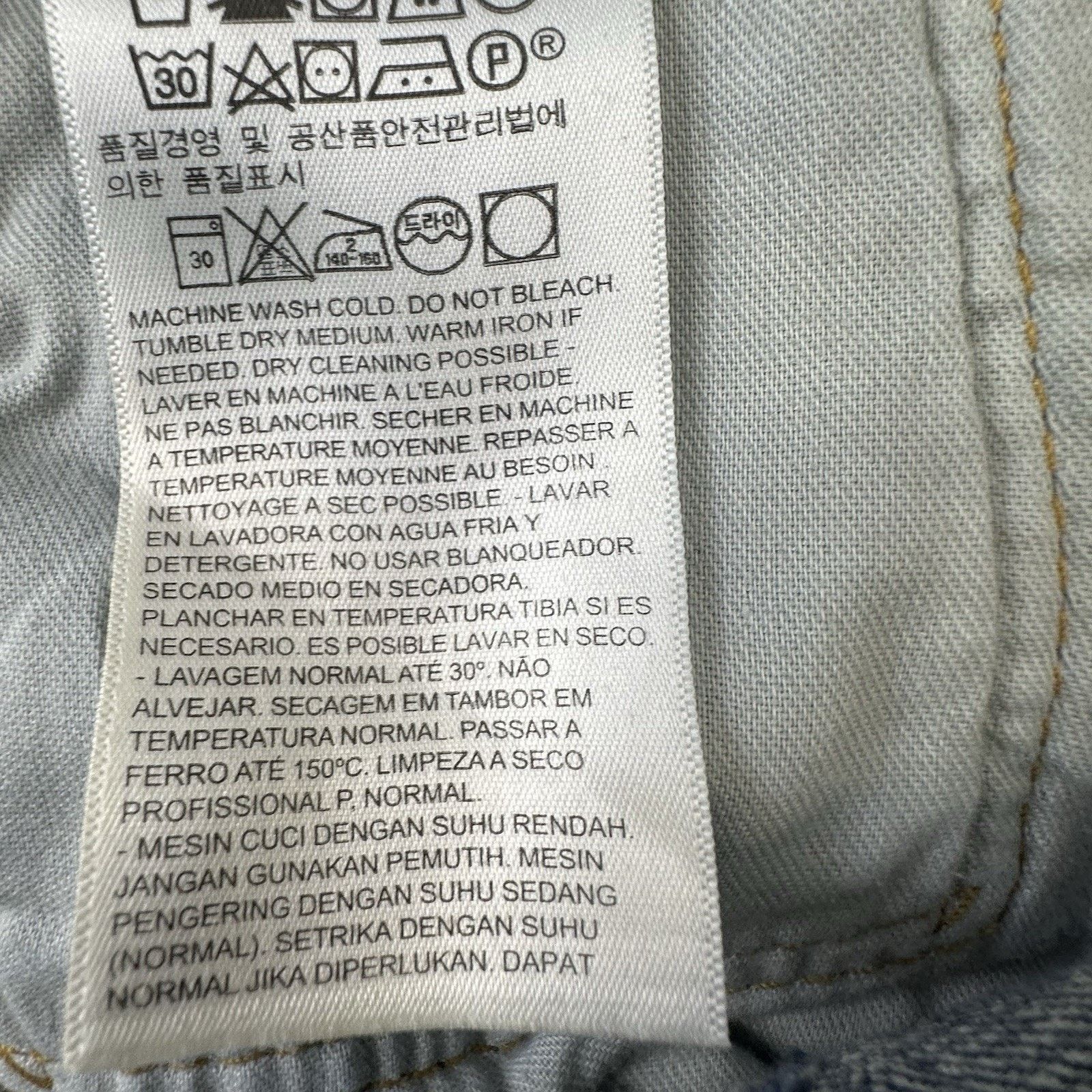 Levi's Levis 514 Straight Leg Men's 38x32 Medium Wash Blue jeans Size US 38 / EU 54 - 8 Thumbnail
