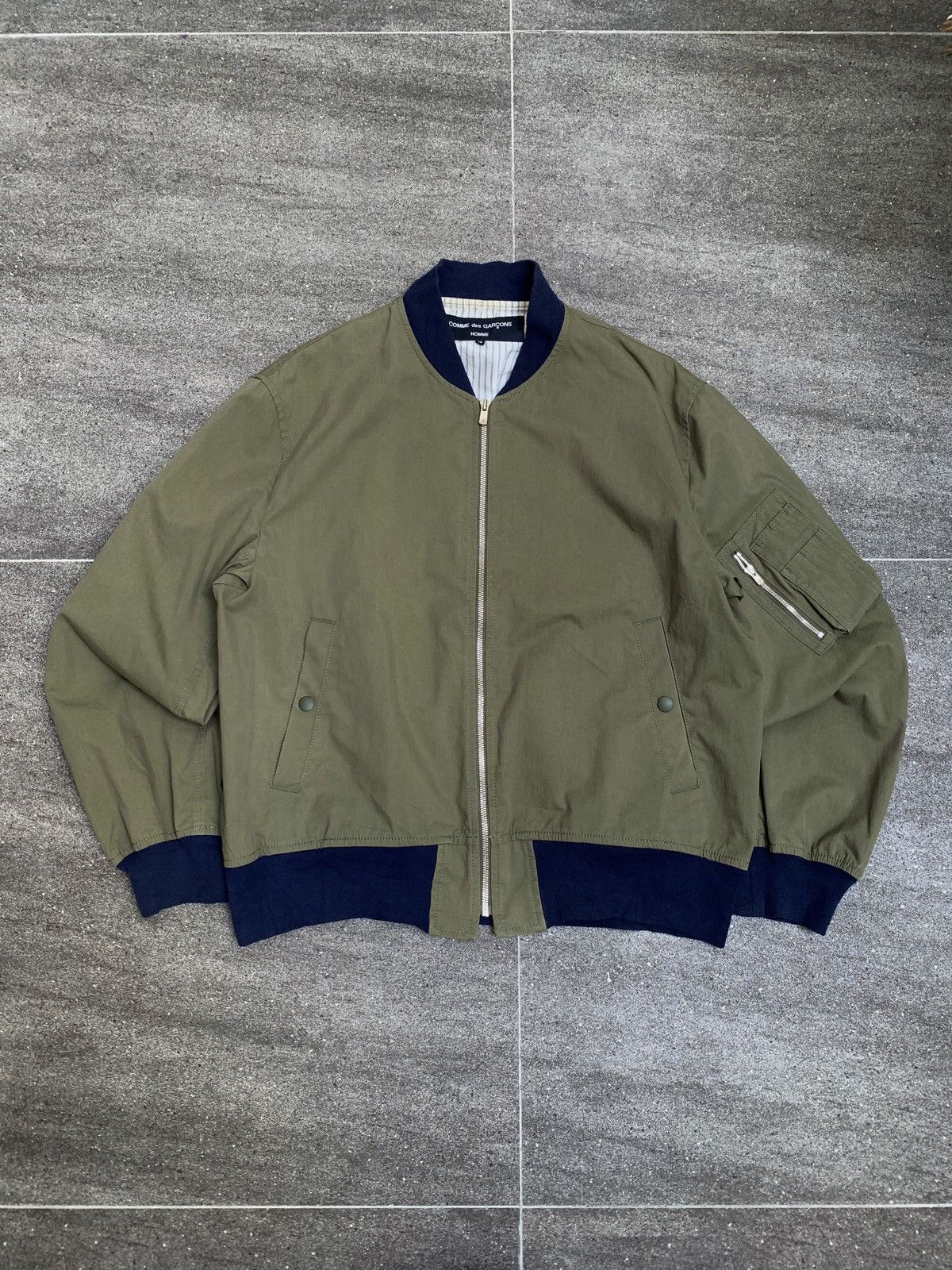Comme des Garcons Homme AD 2017 Military Bomber Jacket | Grailed