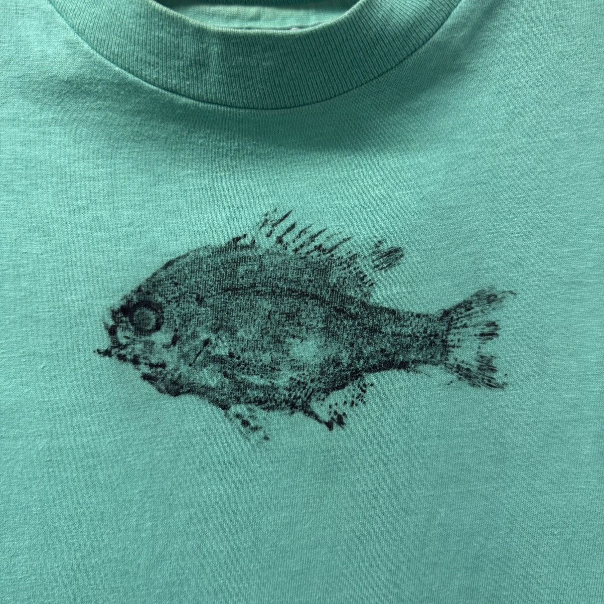 Japanese Brand × Vintage RARE Vintage 80s Gyotaku Japanese Fish Art Tee Size US L / EU 52-54 / 3 - 6 Thumbnail