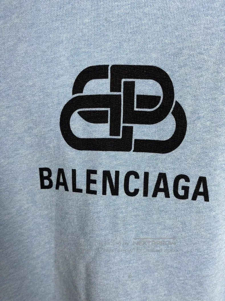 Balenciaga Balenciaga Haze Blue Hooded Sweatshirt Size US L / EU 52-54 / 3 - 3 Thumbnail