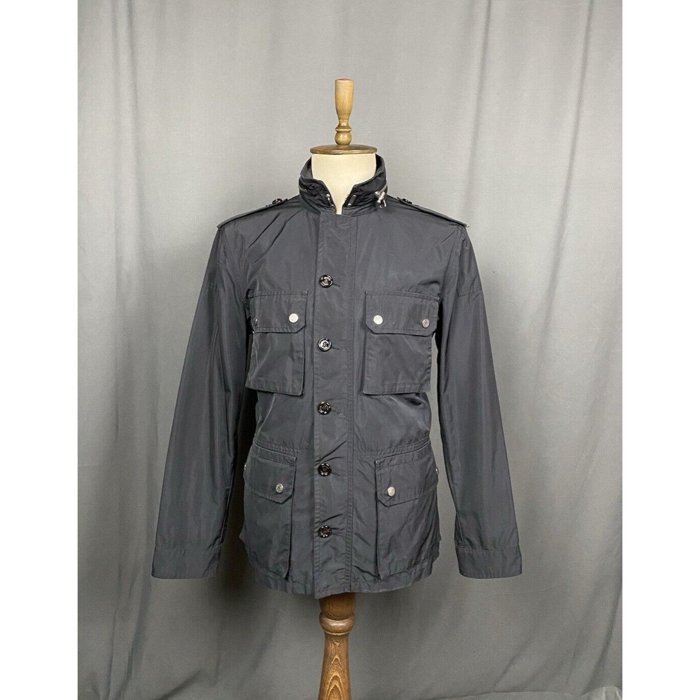 Moncler Ermite Men's Black Multipocket Utility Coat Jacket S
