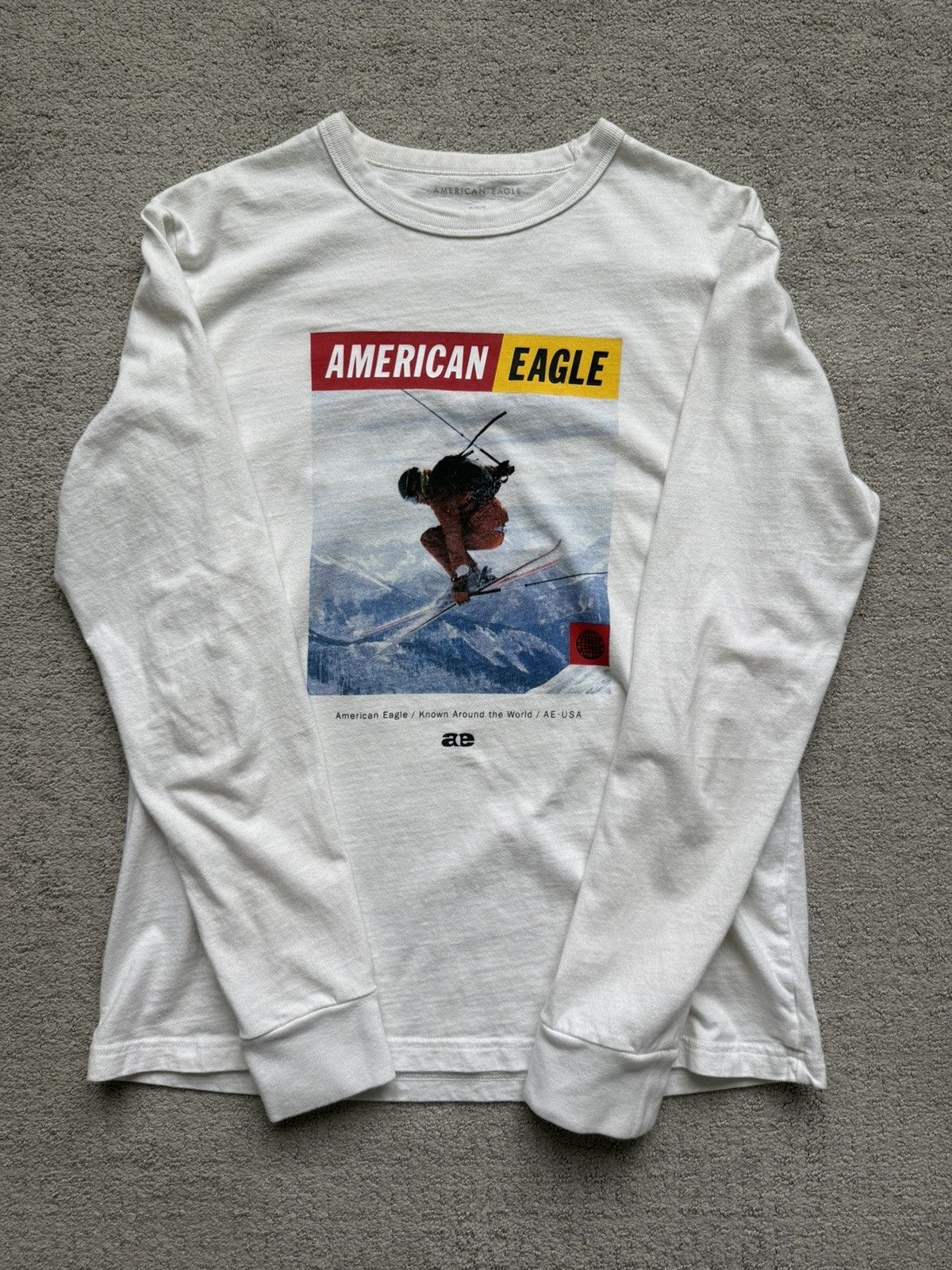 American Eagle Outfitters American Eagle Graphic Long Sleeve T-Shirt- Mens Size Medium Size US M / EU 48-50 / 2 - 2 Thumbnail