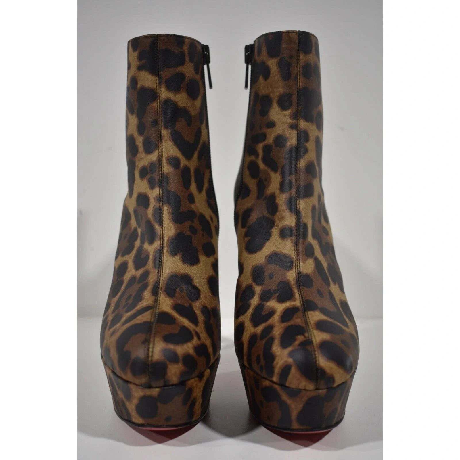 Christian Louboutin Christian Louboutin Bianca Booty 120 Leopard Brown Size US 6.5 / IT 36.5 - 5 Thumbnail