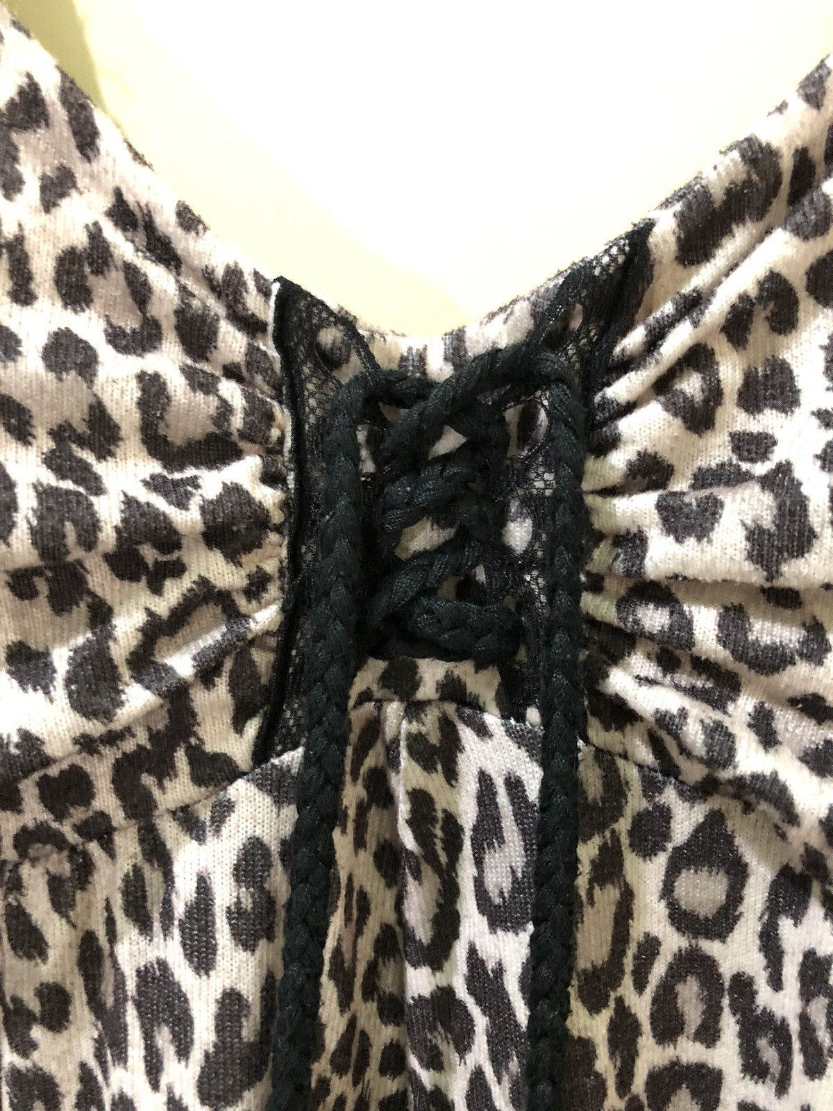 Vintage Avant Garde Dress Leopard Ruffle Adjustable Strap Style Size M / US 6-8 / IT 42-44 - 6 Thumbnail