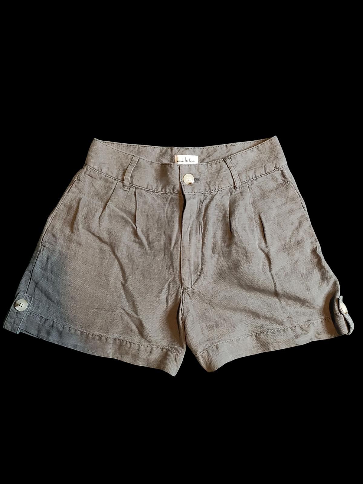 Nicole Miller Nicole Miller Women's Casual Linen Shorts Size 2 Gray Size 26" / US 2 / IT 38 - 1 Thumbnail
