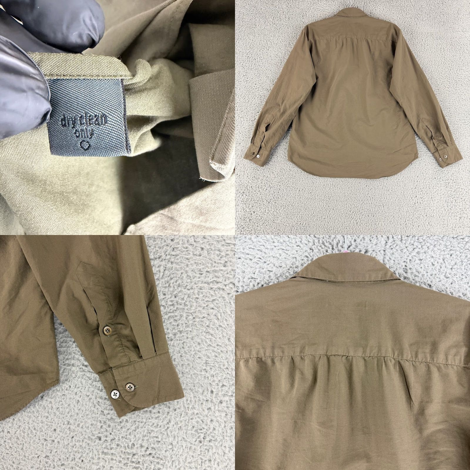 John Varvatos John Varvatos Button-Down Shirt Men M Brown Olive Made in Italy Long Sleeve Size US M / EU 48-50 / 2 - 9 Thumbnail