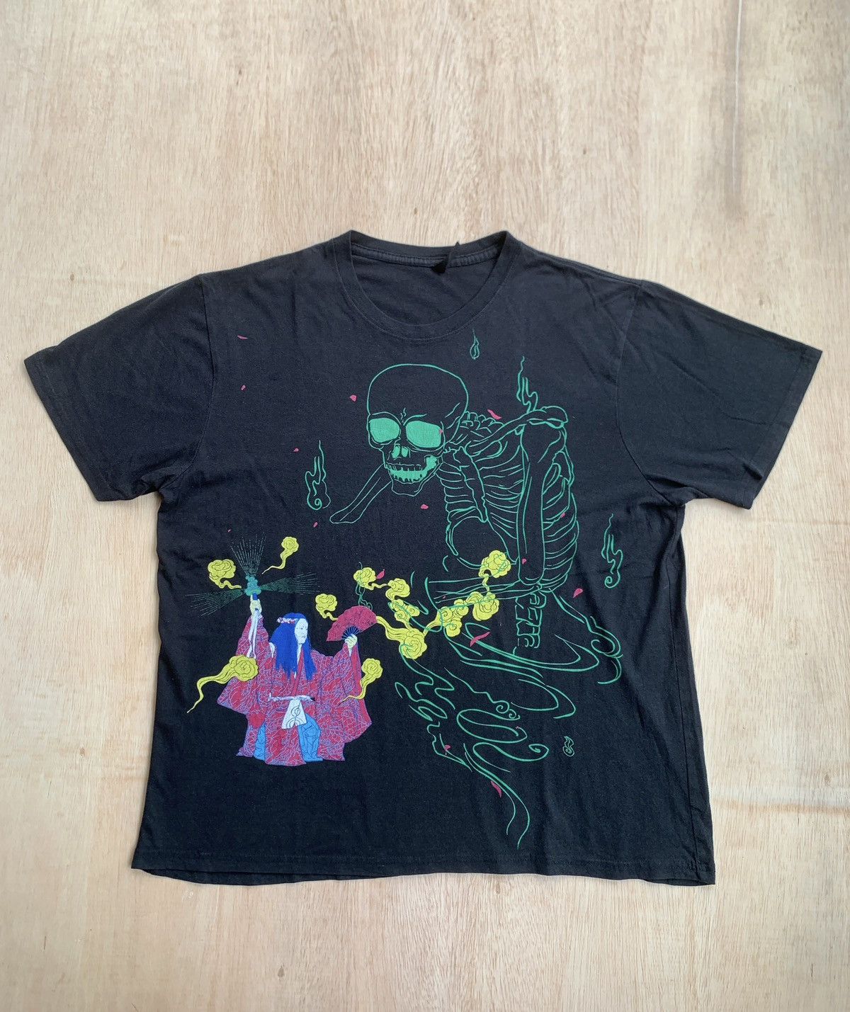 Hysteric Glamour × Japanese Brand Y2k Art Skull japan style Poem Tshirt Size US L / EU 52-54 / 3 - 1 Thumbnail