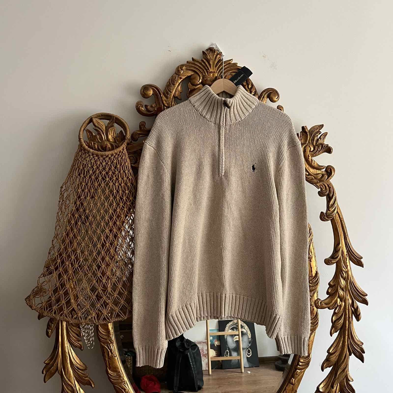 Polo Ralph Lauren × Vintage Vintage Polo Ralph Lauren 1\4 Zip Knit Sweater 90s Size US XL / EU 56 / 4 - 1 Thumbnail