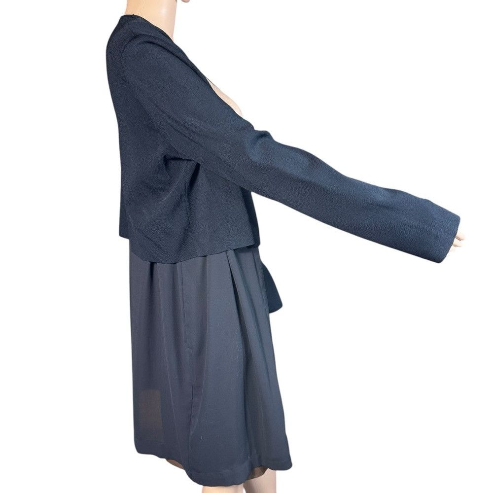 Cos COS Black Open Front Double Layer Sheer Bottom Cardigan Siz Size M / US 6-8 / IT 42-44 - 3 Thumbnail