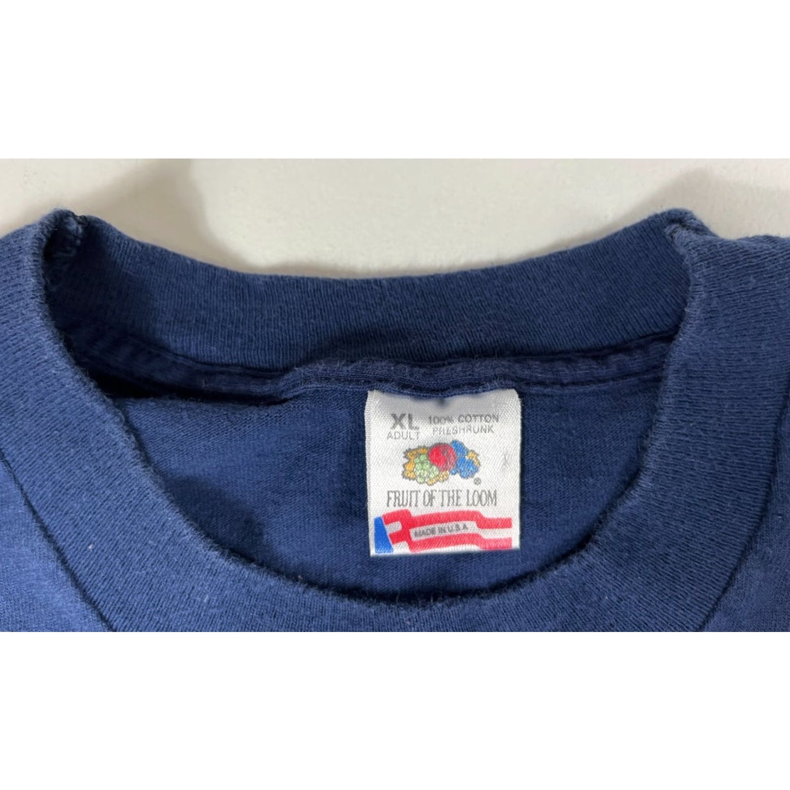 Fruit Of The Loom VINTAGE San Francisco 90s Fruit of the Loom T-Shirt Embroidered XL Men’s 100% Cotton Blue Short Sleeve Crew Neck, Made in USA Size US XL / EU 56 / 4 - 5 Thumbnail