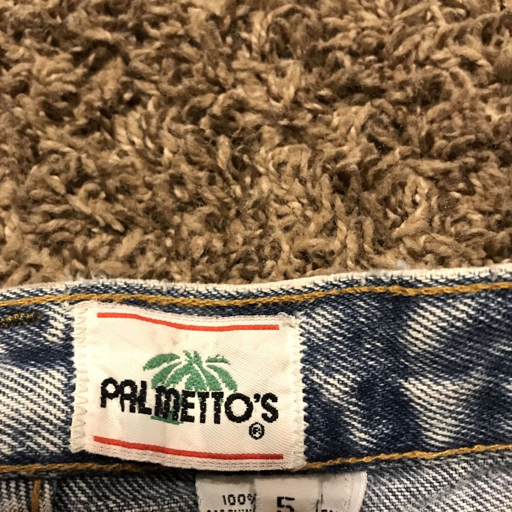 Denime VINTAGE Palmettos Juniors 5 Cotton Denim Jeans Skirt Knee Length Blue USA Straight & Pencil Womens Size 27" / US 4 / IT 40 - 4 Thumbnail