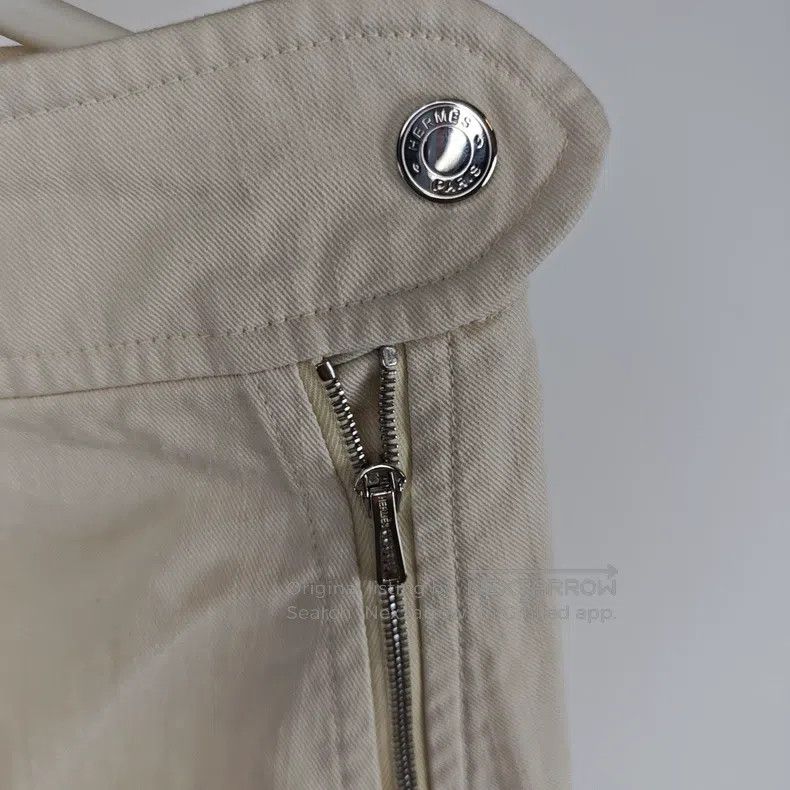Hermes Hermes Off-white skirt with zipper design at the waist Size 25" / US 0 / IT 36 - 3 Thumbnail