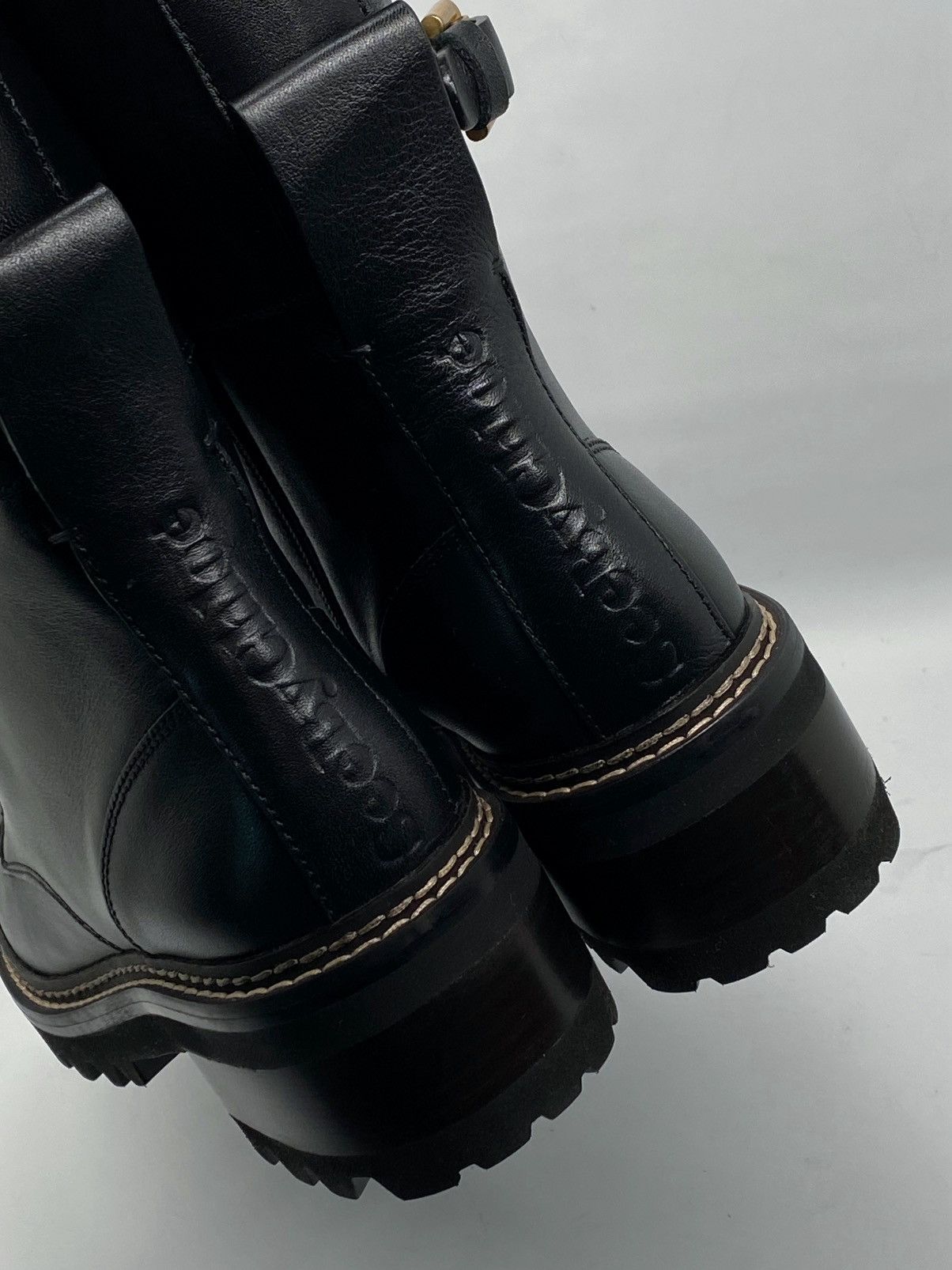 See by Chloe See By Chloe Mallory Leather Combat Boots size 35.5 Size US 5.5 / IT 35.5 - 7 Thumbnail
