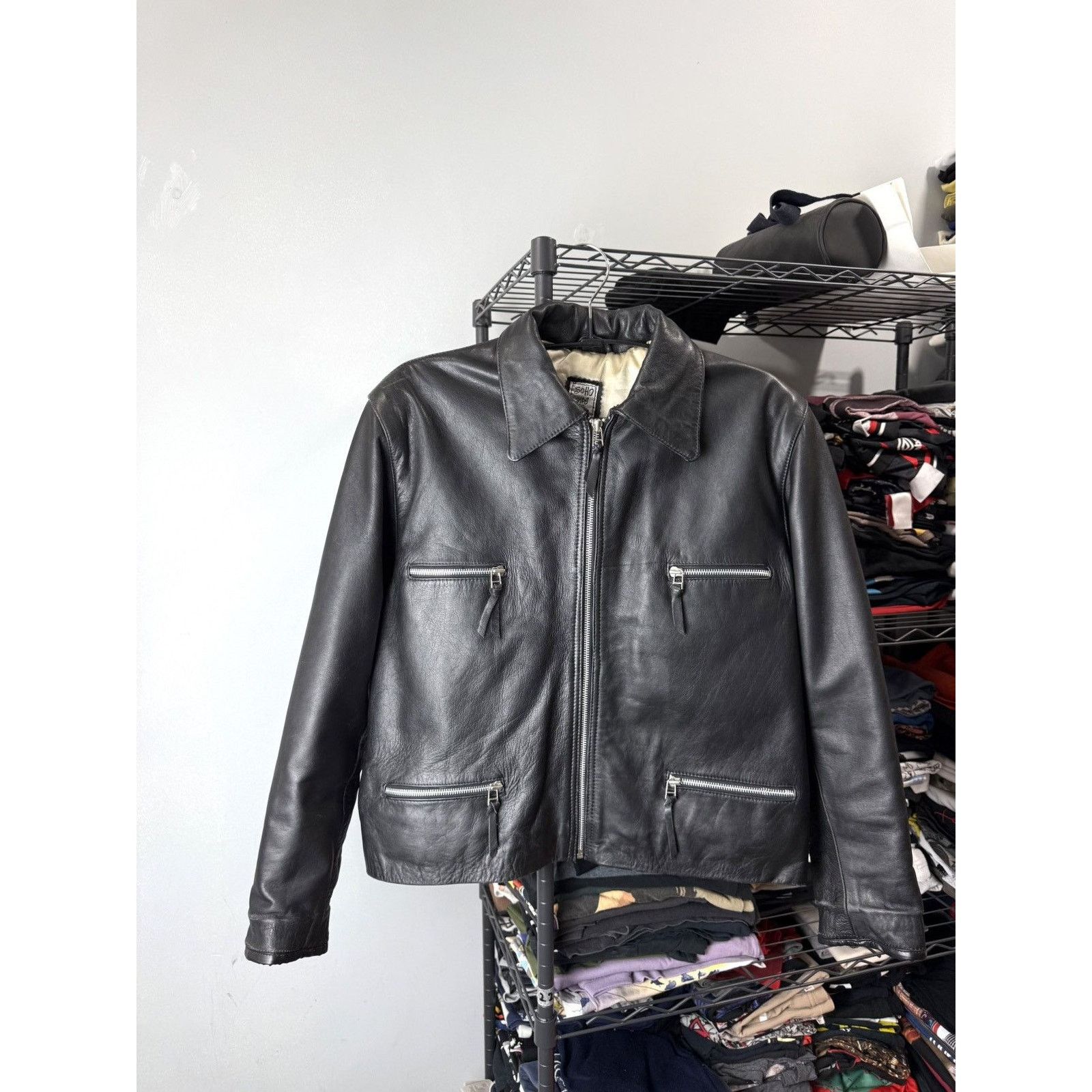 00’s archive old gap leather jacket Gap × Vintage VINTAGE ARCHIVE 00s DISTRESSED FADED GAP LEATHER