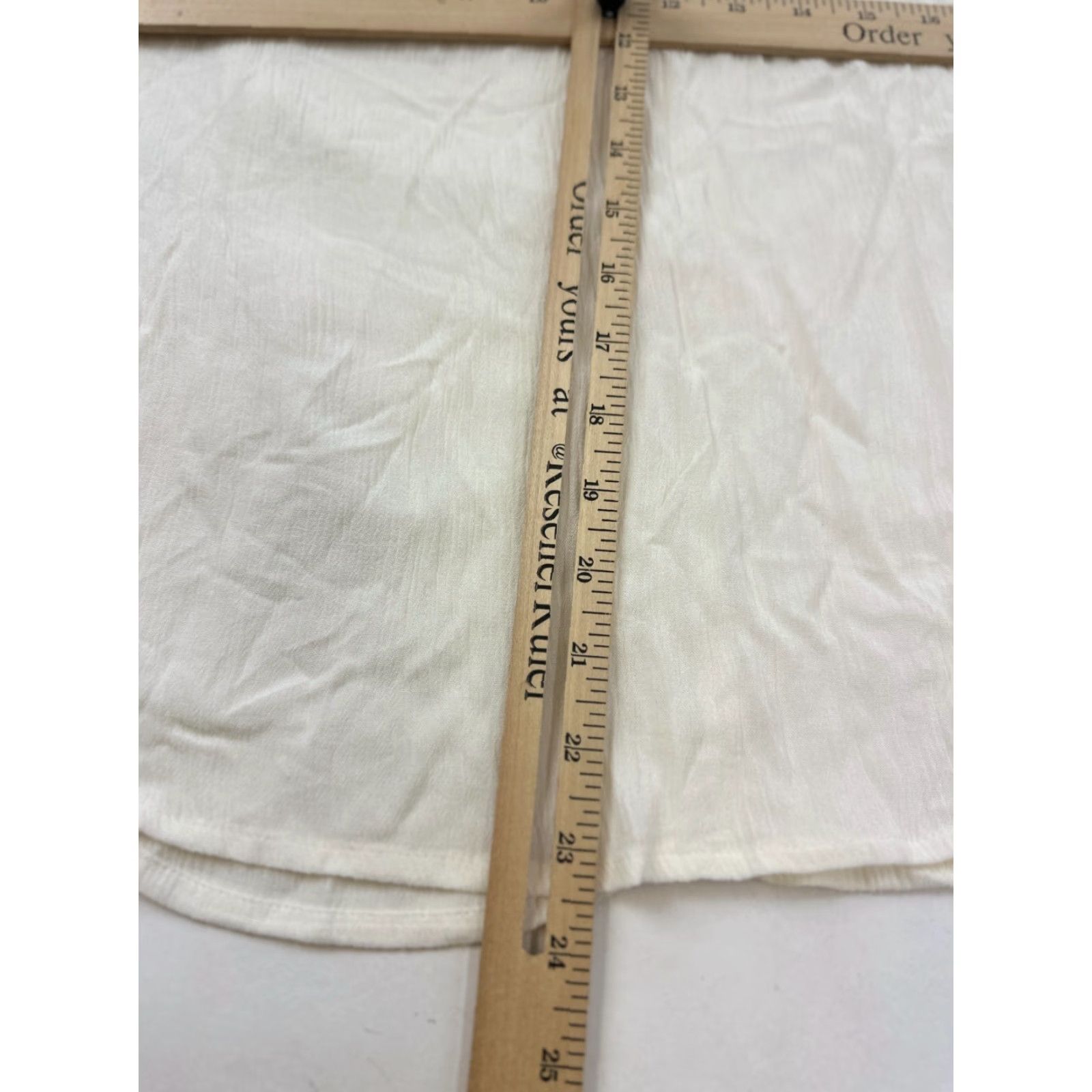 Market Melrose and Market Blouse Shirt Womens XS Ivory Seersucker Lace Trim Cold Shoulder Square Neck Pullover Casual Size XS / US 0-2 / IT 36-38 - 6 Thumbnail