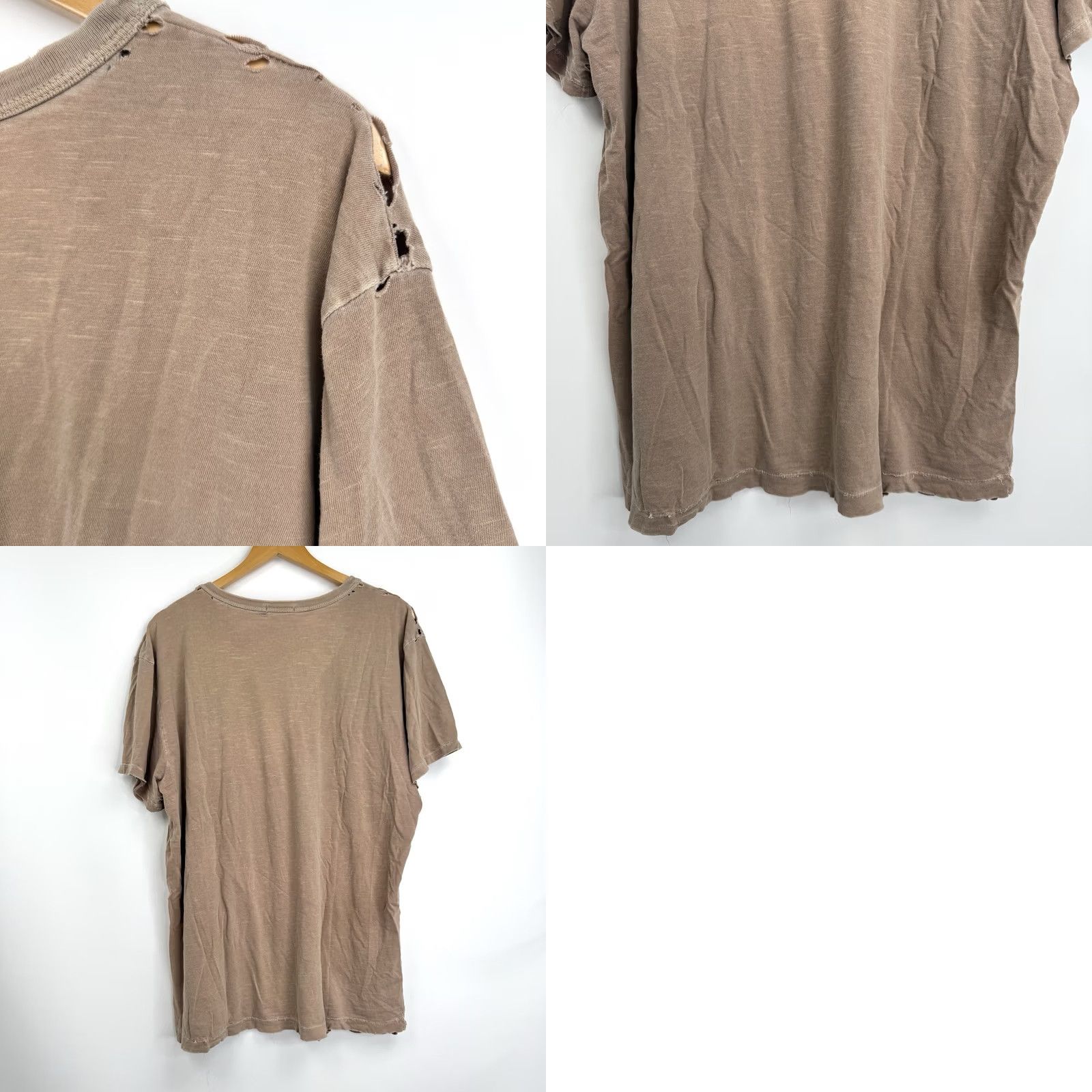 Buck Mason Buck Mason Shirt Mens XL Slub Curved Hem Pocket Tee Brown Distressed Regular Modern Cotton Knit Short Sleeve Crew Neck T-Shirt Size US XL / EU 56 / 4 - 9 Thumbnail