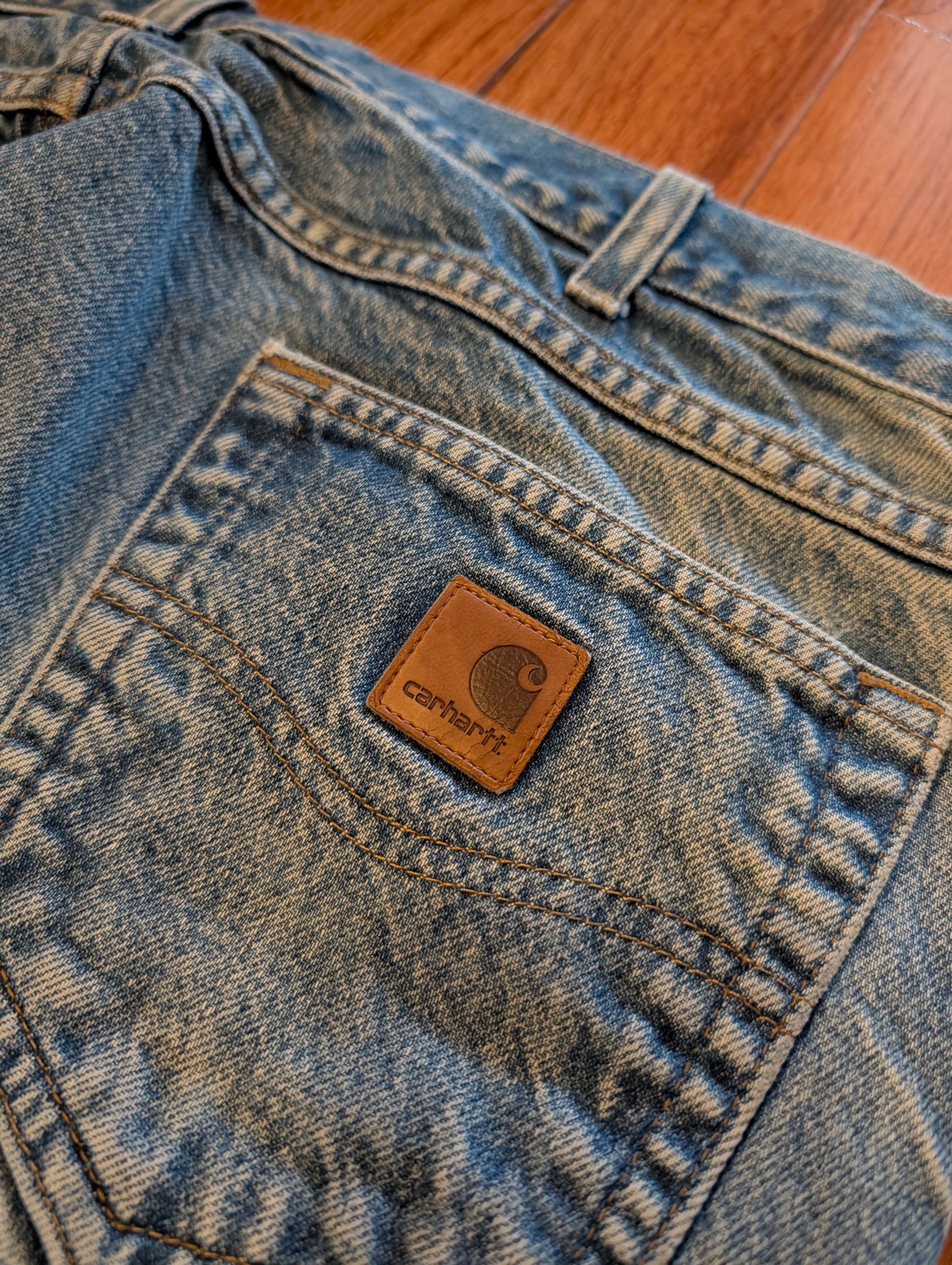 Carhartt VTG Carhartt Light Wash Denim Workwear Jeans Men's 39x28 Size US 40 / EU 56 - 2 Thumbnail