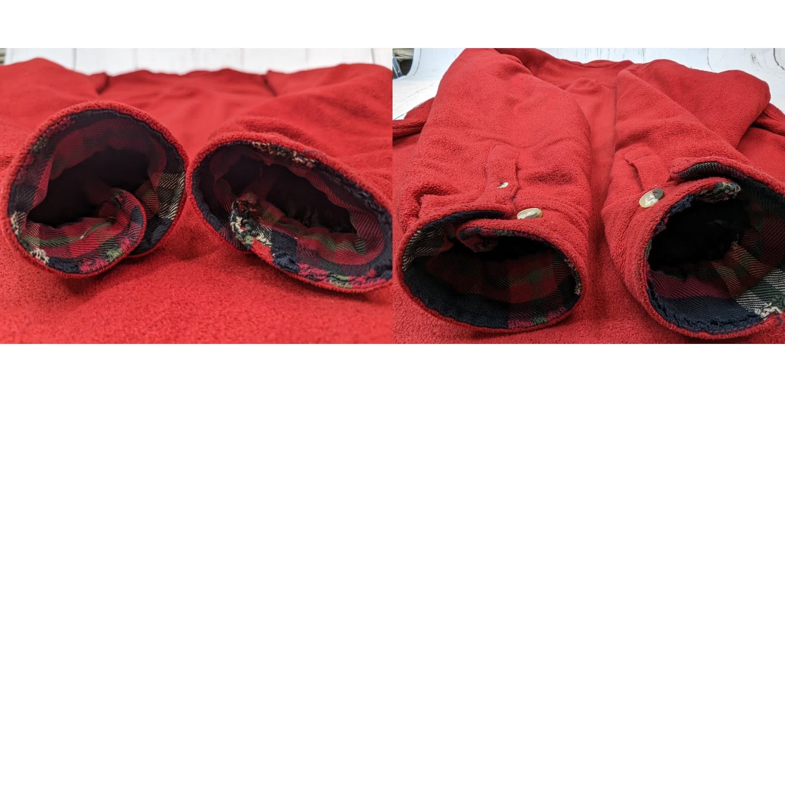 Vintage RedHead Mens XL Red Fleece Jacket Shacket Full Zip Plaid Lined Barn Work Coat Size US XL / EU 56 / 4 - 9 Thumbnail