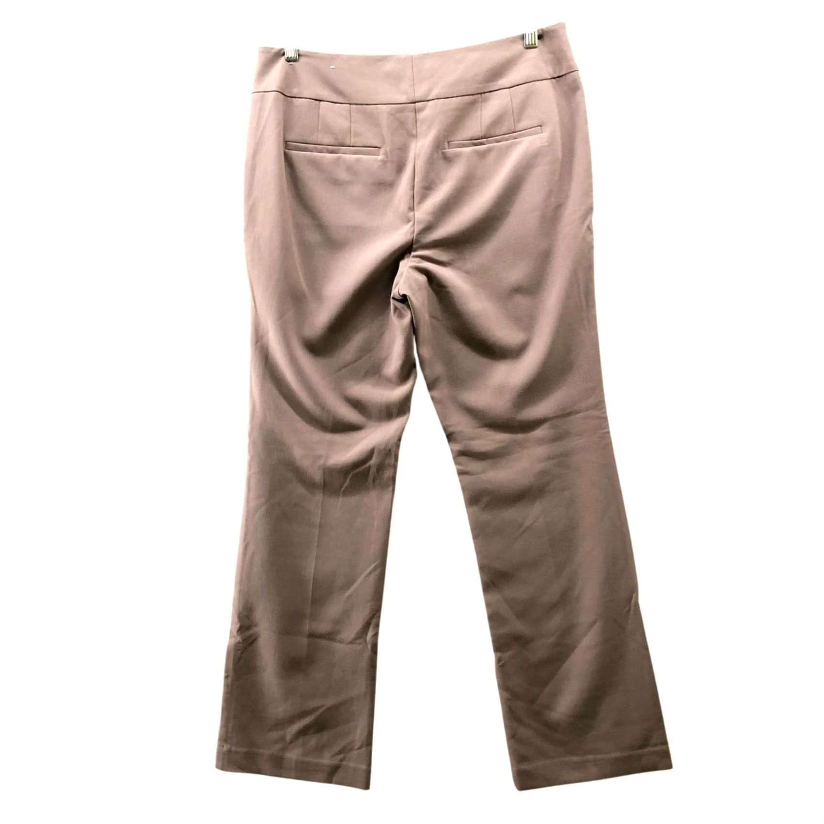 Ann Taylor Ann Taylor Womens 10 Dress Pants Beige Mid Rise Straight Relaxed Flat Size 32" / US 10 / IT 46 - 2 Thumbnail