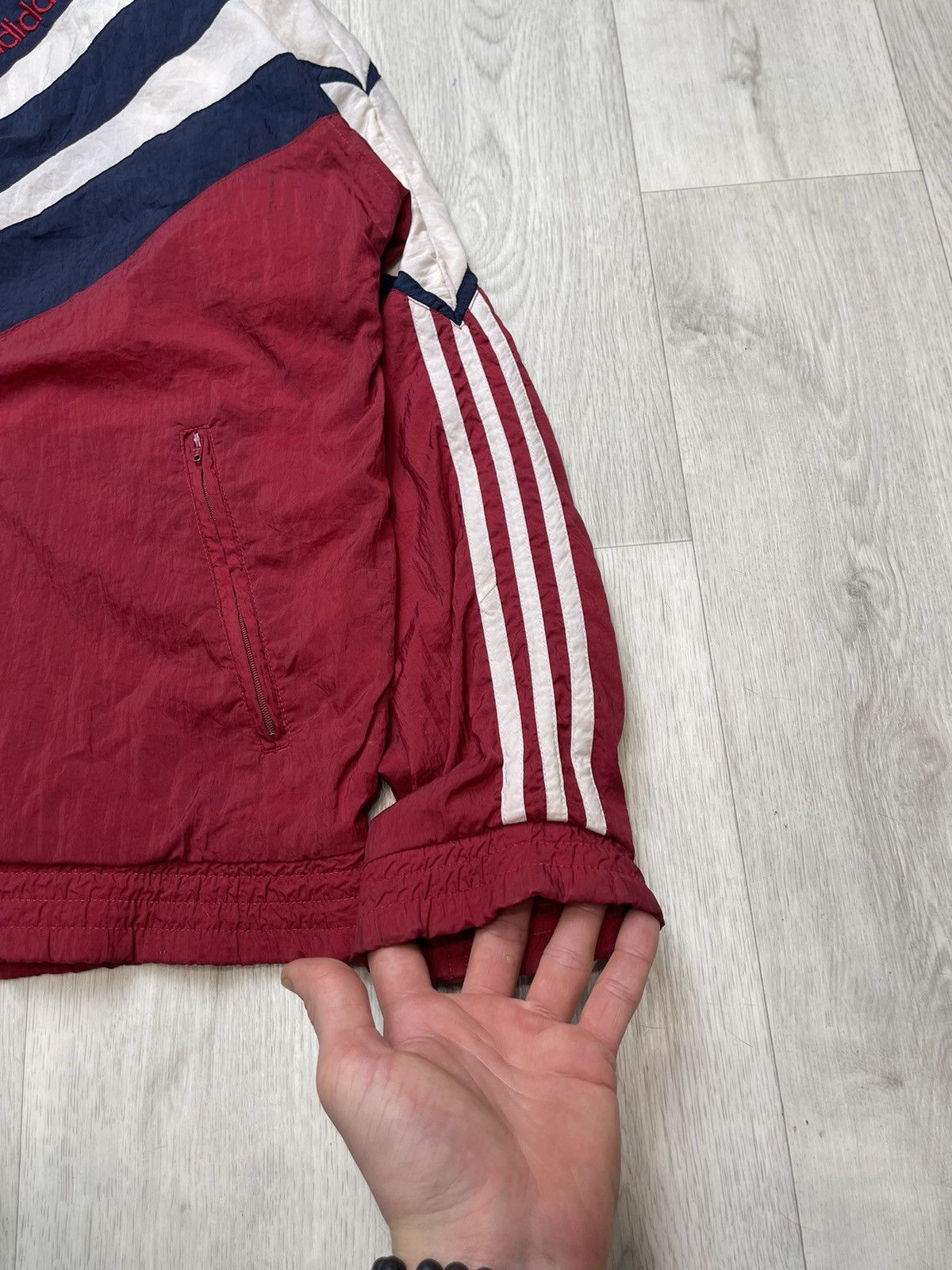 Adidas × Vintage Vintage Adidas Big Logo Light Jacket 90s Size US L / EU 52-54 / 3 - 6 Thumbnail