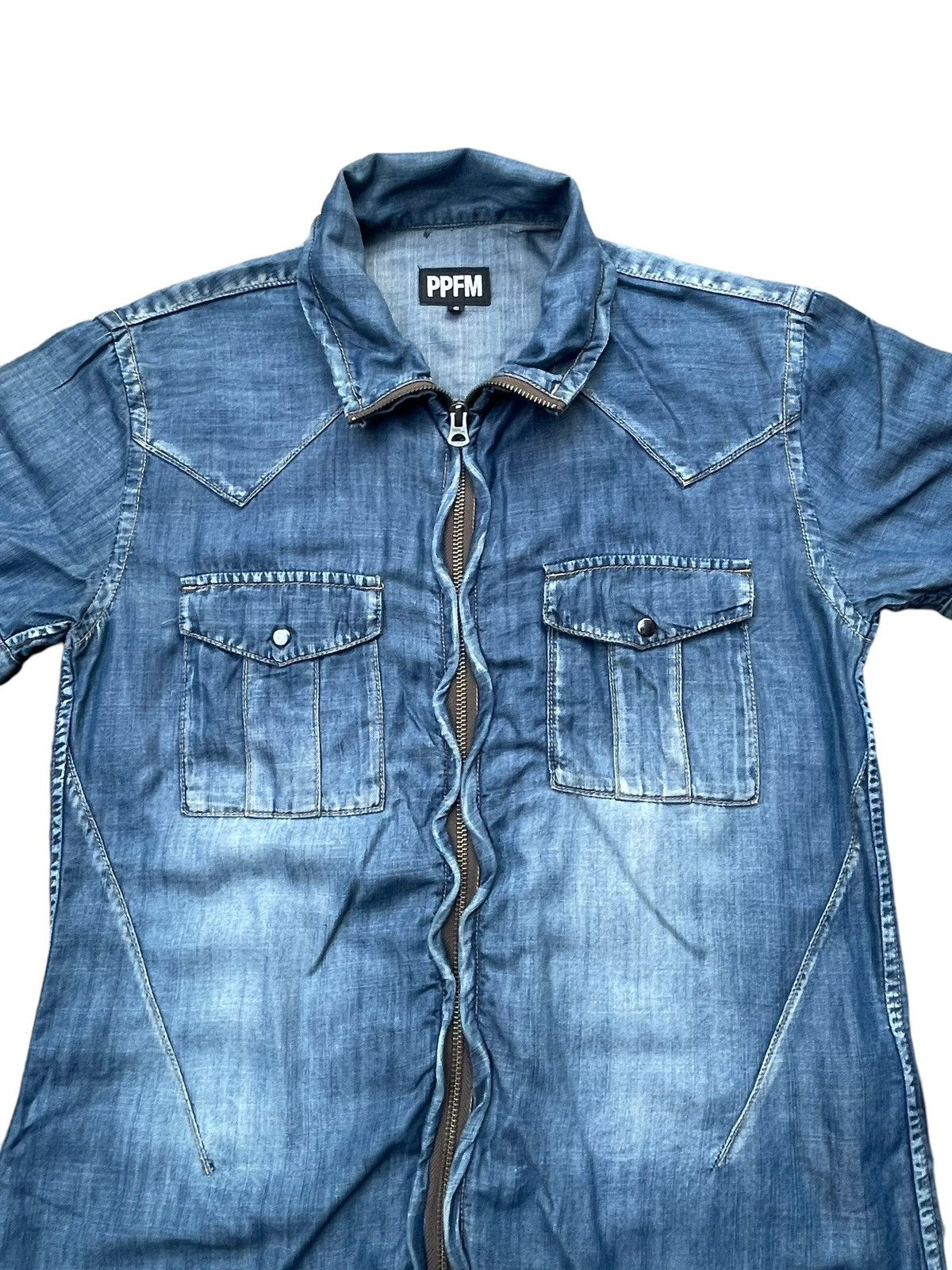 Japanese Brand PPFM Zipper Shirt Size S / US 4 / IT 40 - 3 Thumbnail