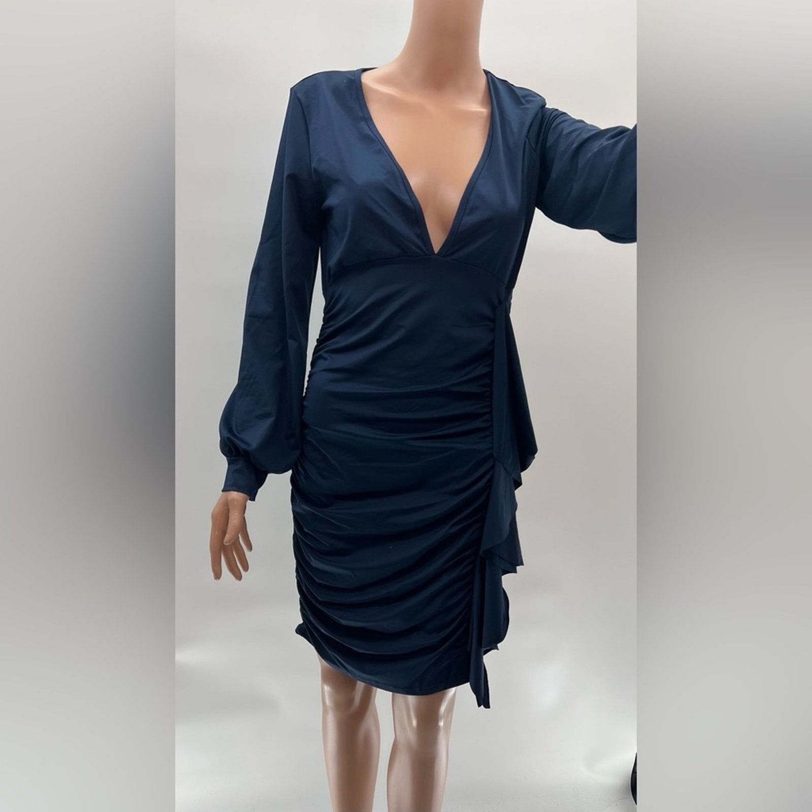 & Other Stories Midnight Blue Rouched Dress (NWOT) M Size M / US 6-8 / IT 42-44 - 3 Thumbnail