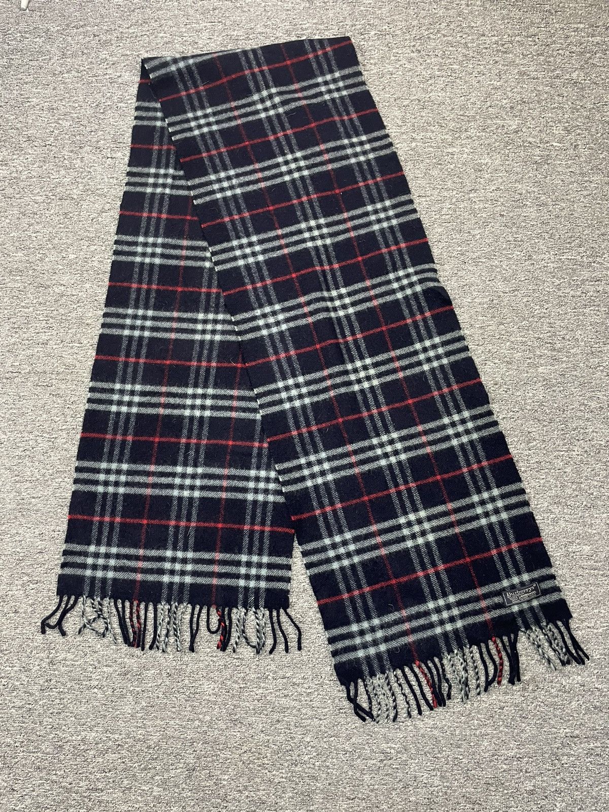 Burberry × Vintage Vintage Burberry Cashmere Scarf Muffler Size ONE SIZE - 5 Thumbnail