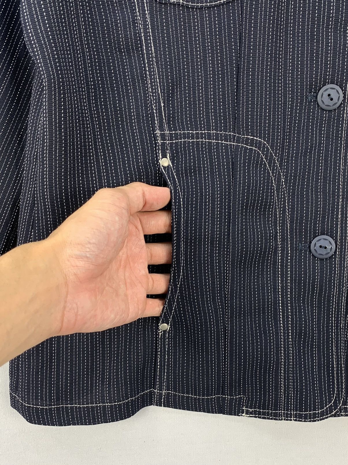 Japanese Brand Denim Style Button Up Blouse Jacket Size M / US 6-8 / IT 42-44 - 6 Thumbnail